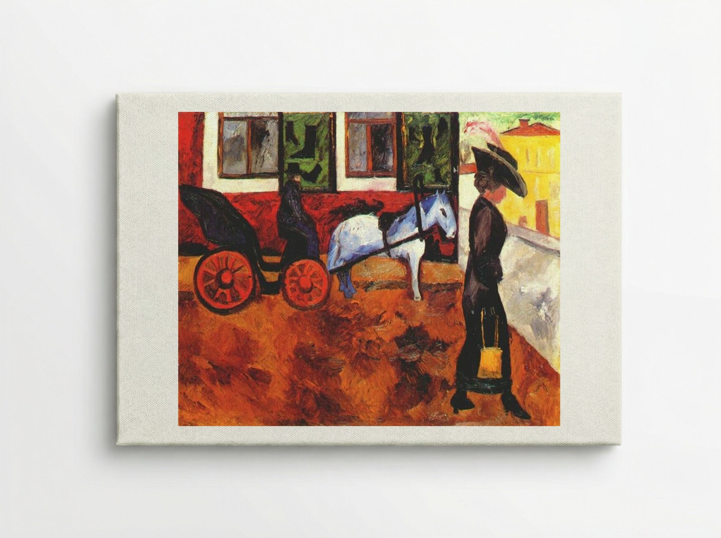 Moscow Street - Natalia Goncharova - Canvas