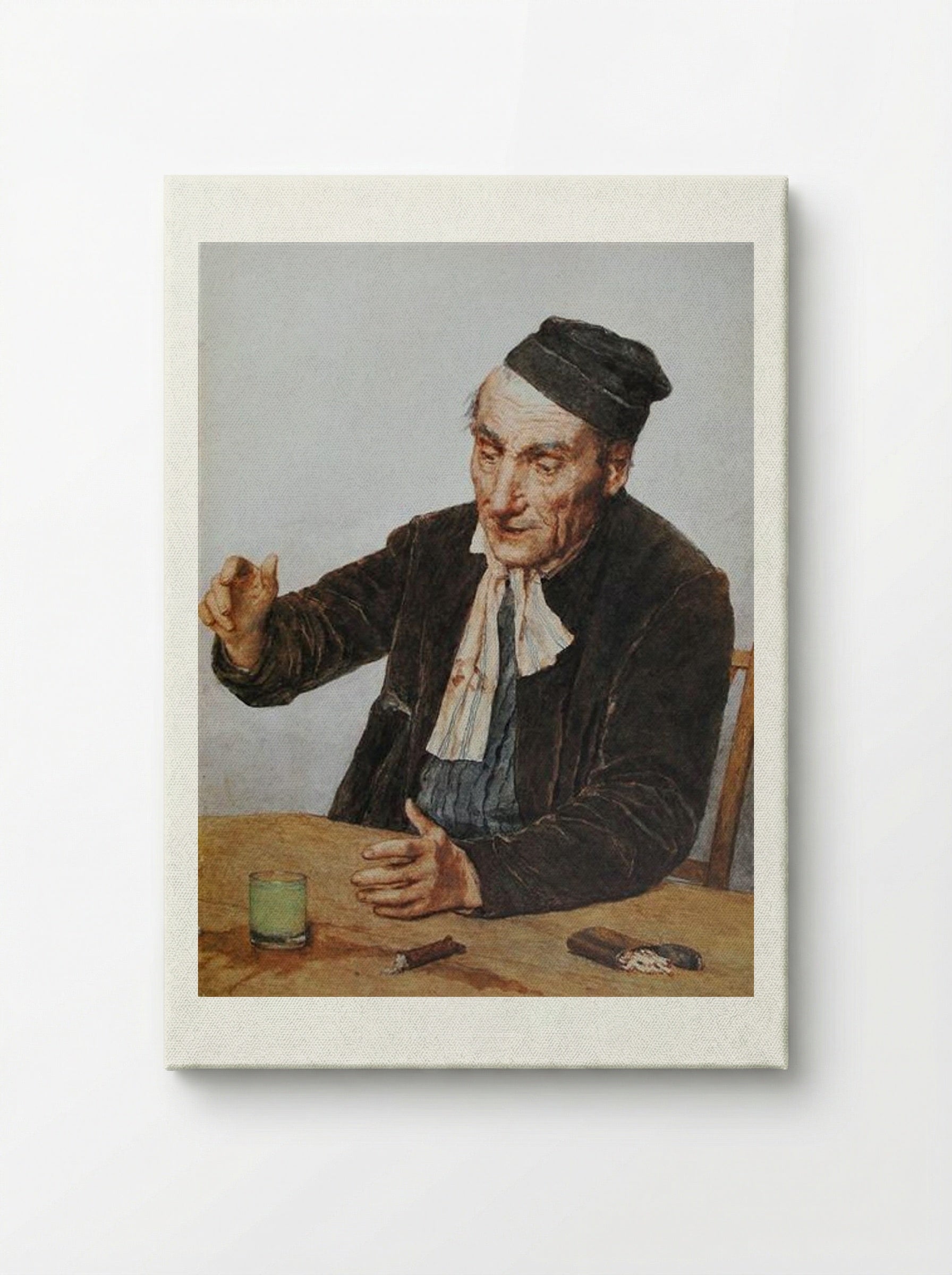 The Absinth Drinker - Albert Anker - Canvas