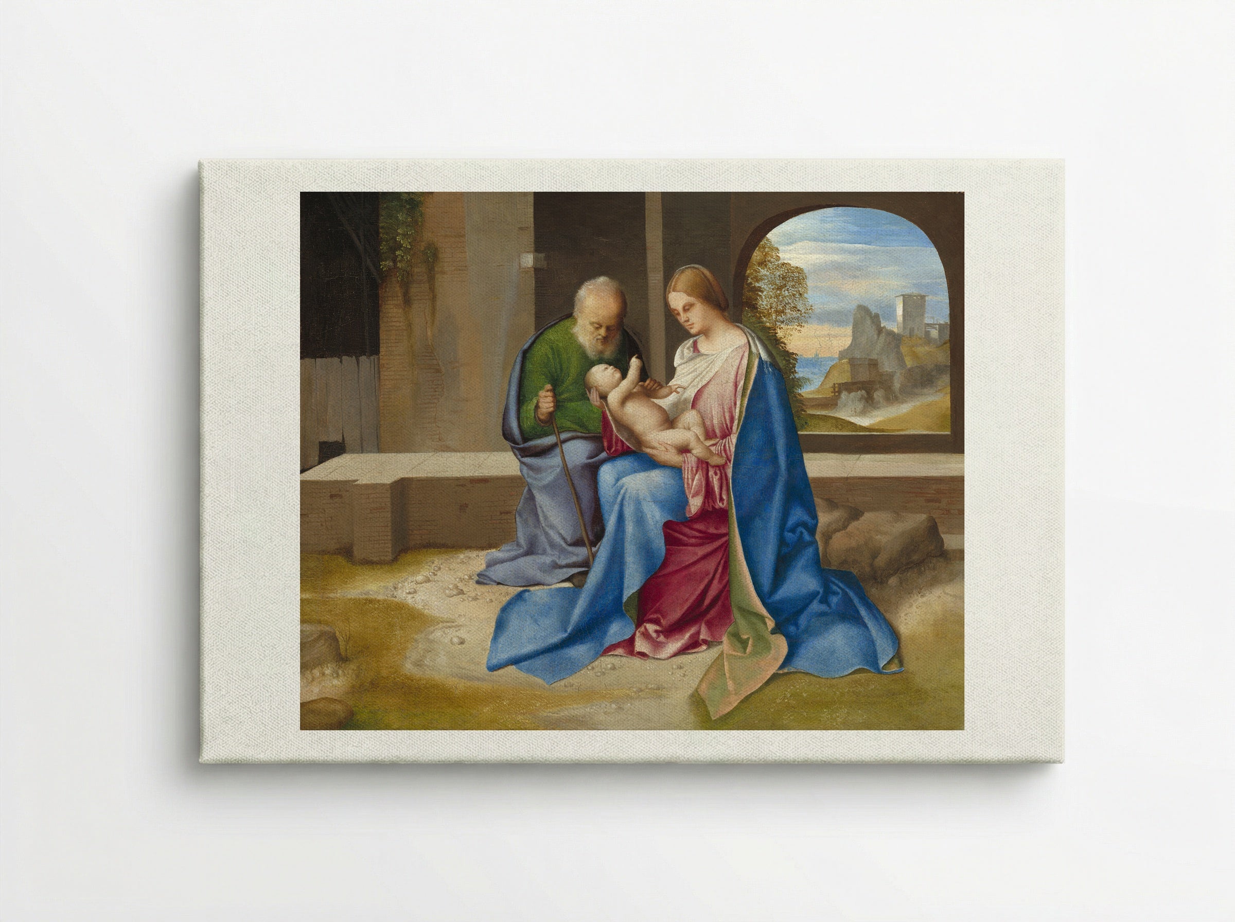 The Holy Family (Madonna Benson) - Giorgione - Canvas