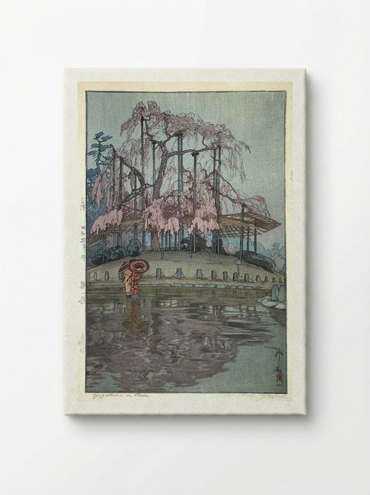 Yozakura in Rain - Hiroshi Yoshida - Canvas