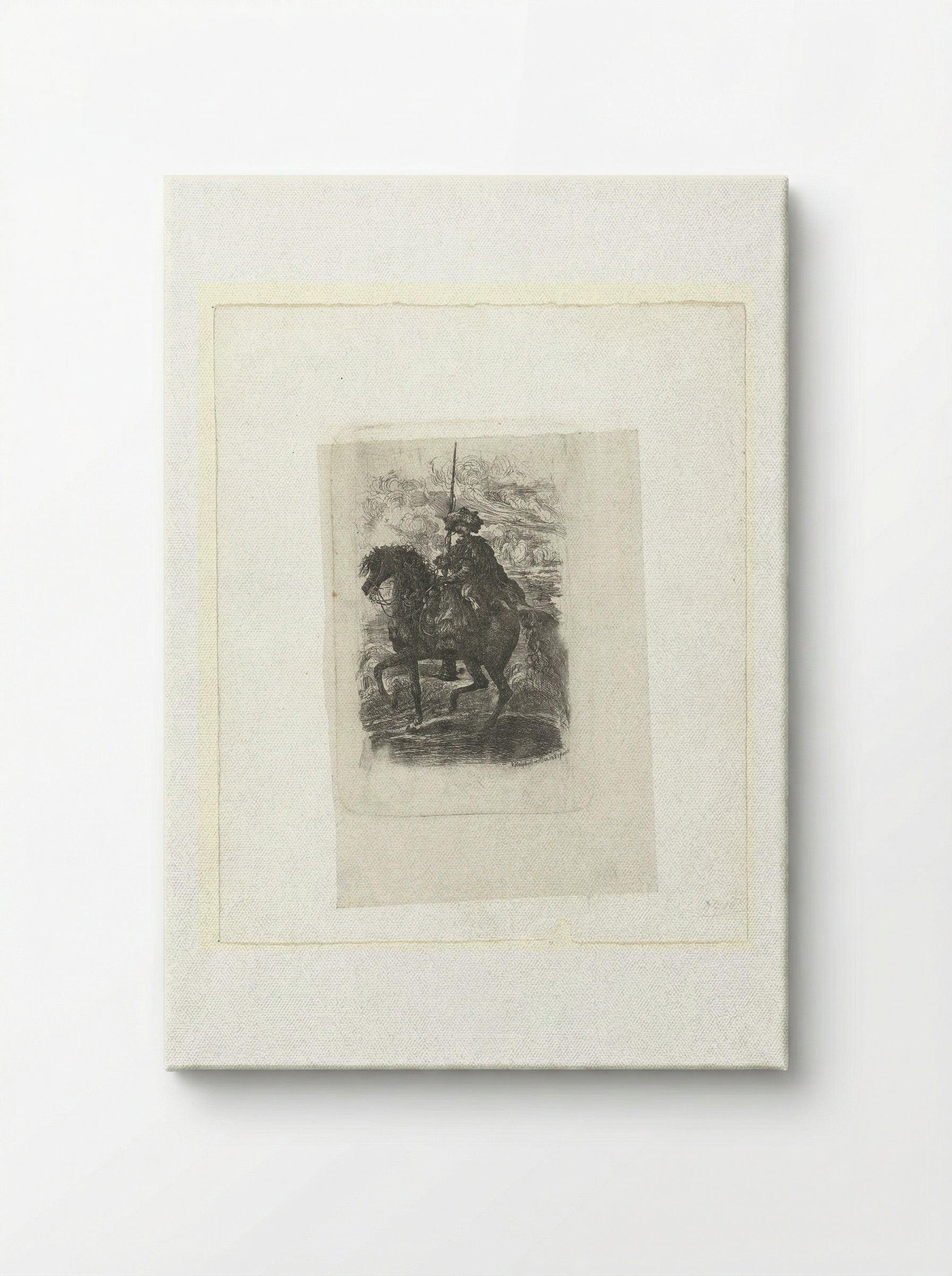 Man in Eastern Costume on Horseback - Auguste Delâtre - Canvas