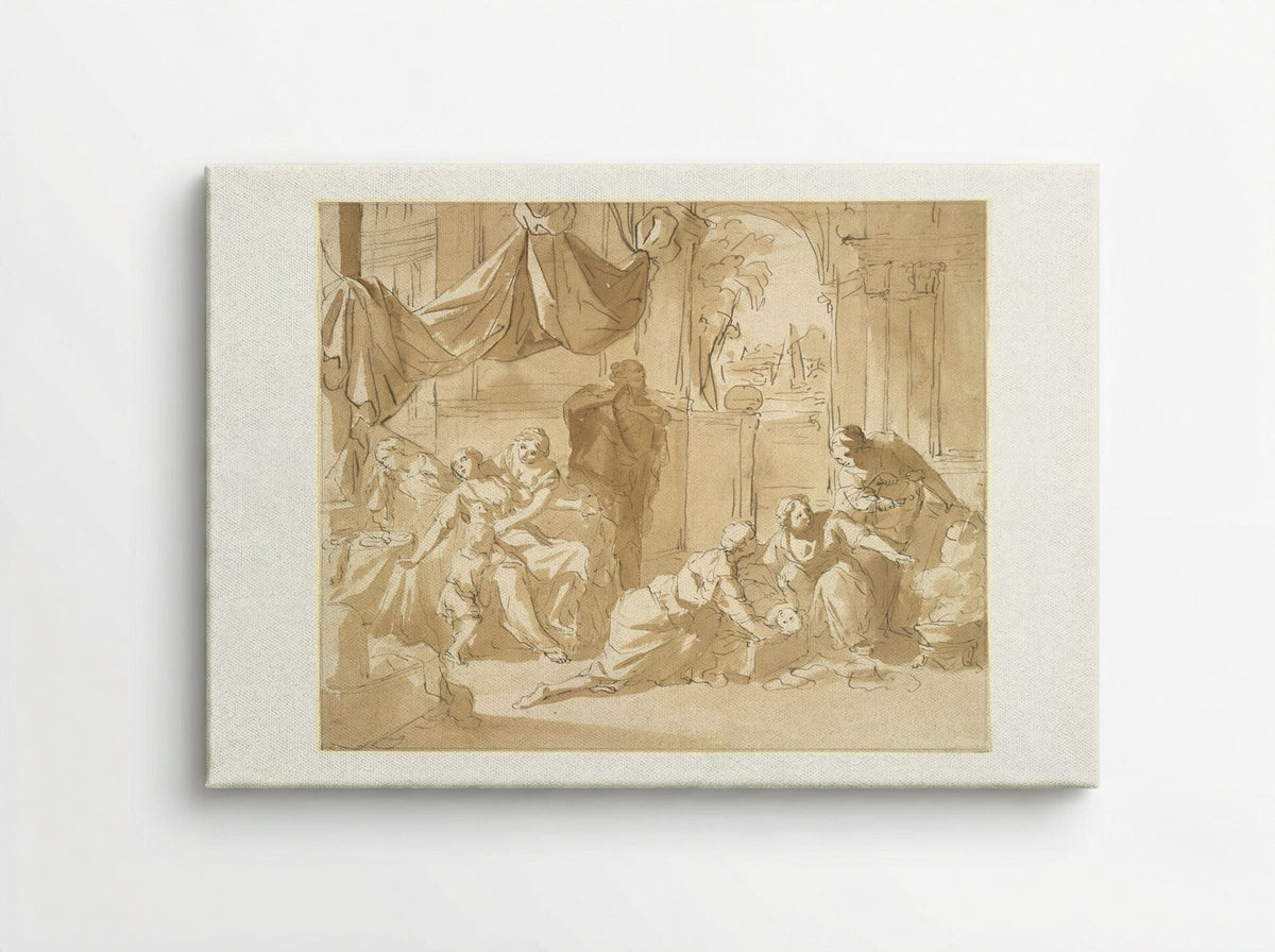 Departure of the Infant Moses - Nicolaas Verkolje - Canvas