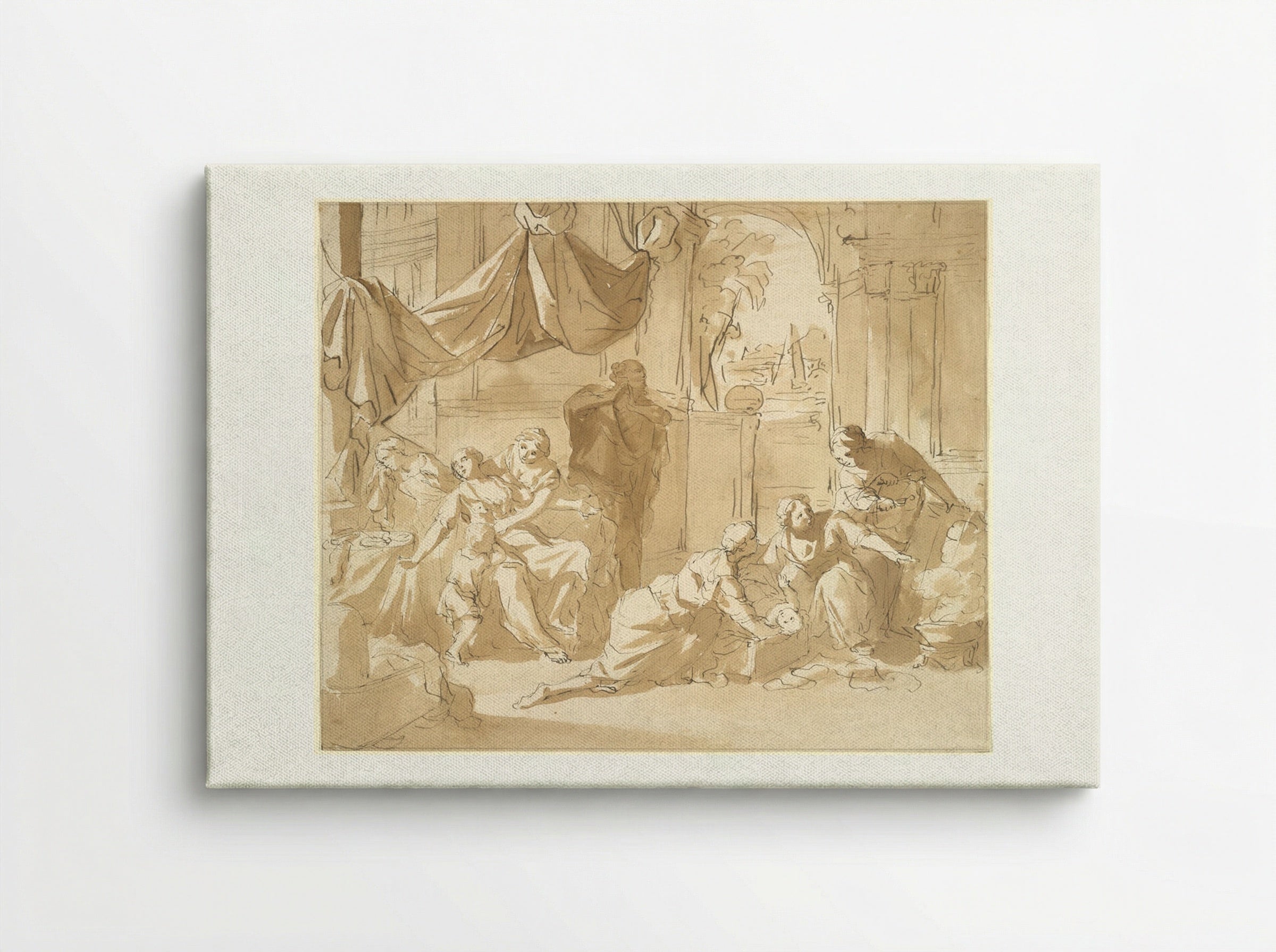 Departure of the Infant Moses - Nicolaas Verkolje - Canvas