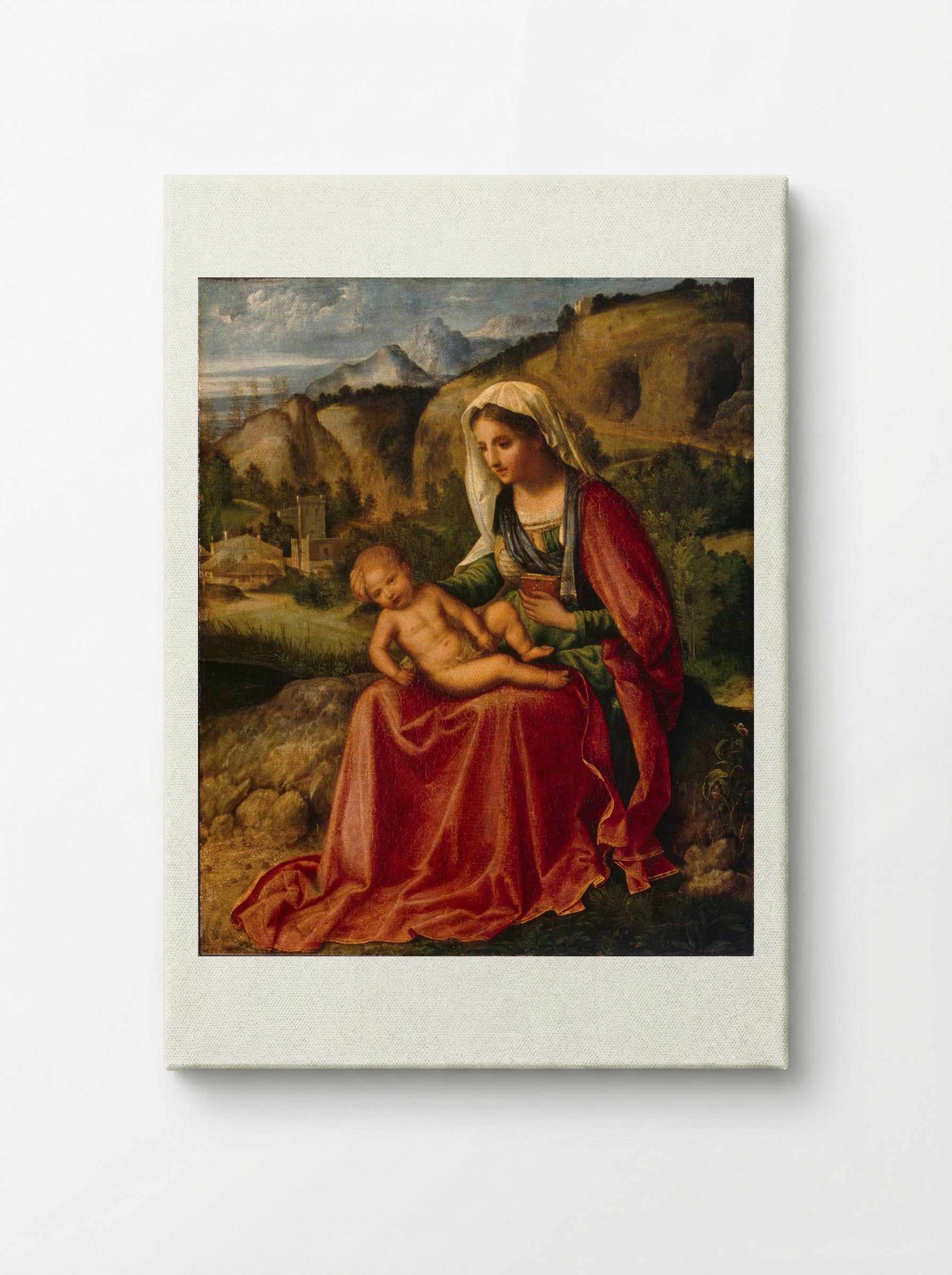 Madonna and Child in a Landscape - Giorgione - Canvas