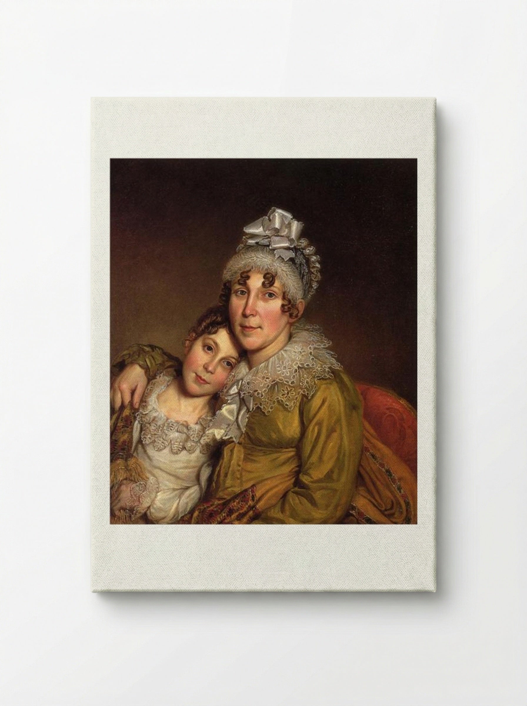 Mother Caressing Her Convalescent Daughter - Charles Willson Peale - Canvas