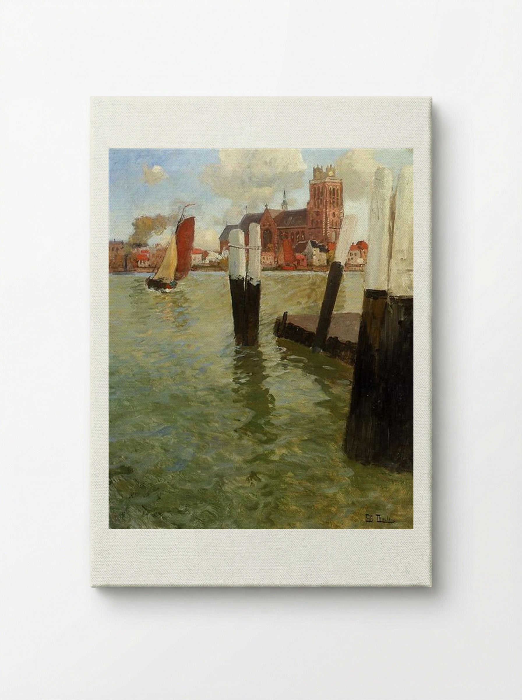 The Pier, Dordrecht - Frits Thaulow - Canvas