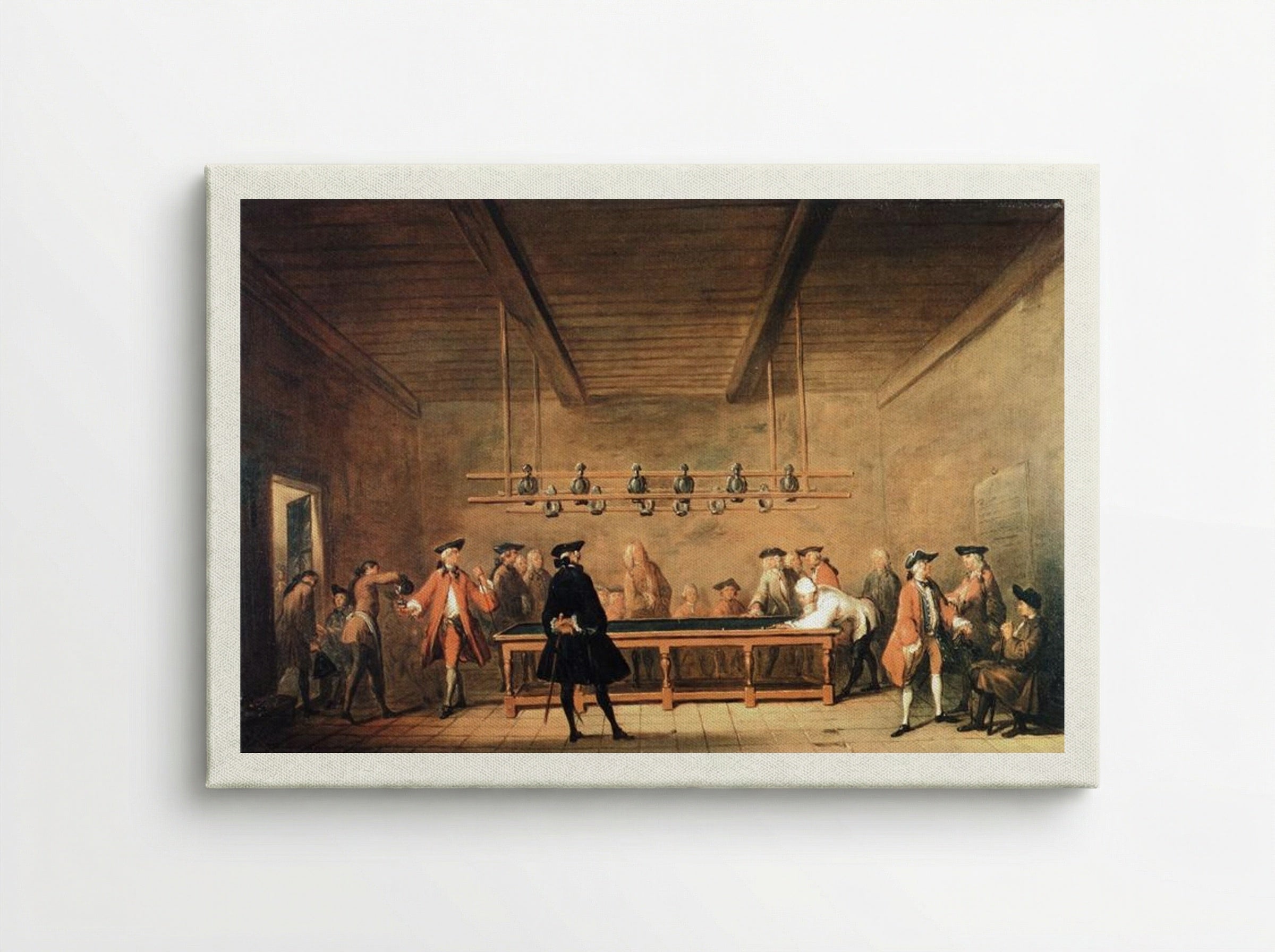 A Game of Billiards - Jean-Baptiste-Siméon Chardin - Canvas