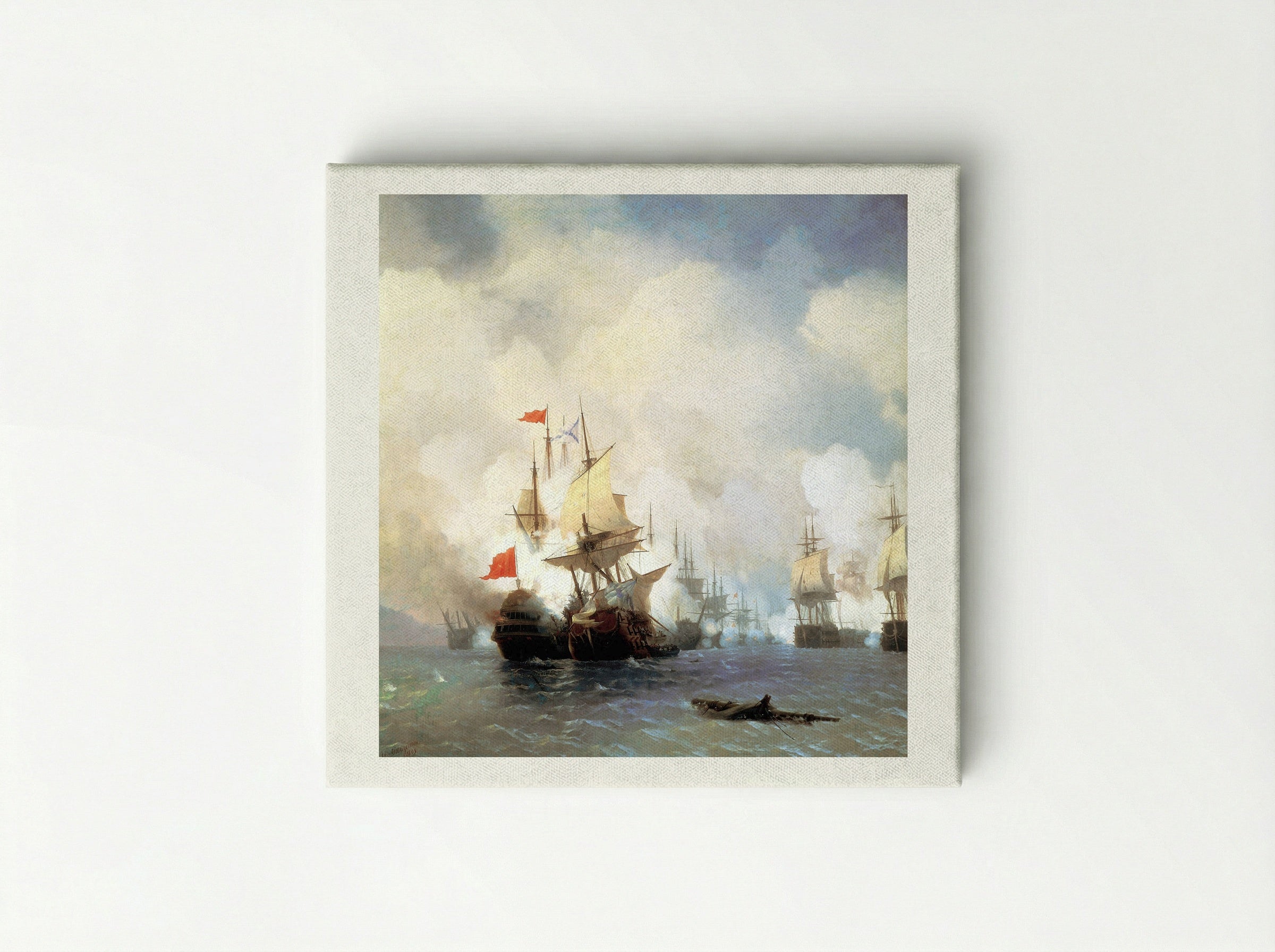 Battle of Chios on 24 June, 1770 - Ivan Aivazovsky - Canvas