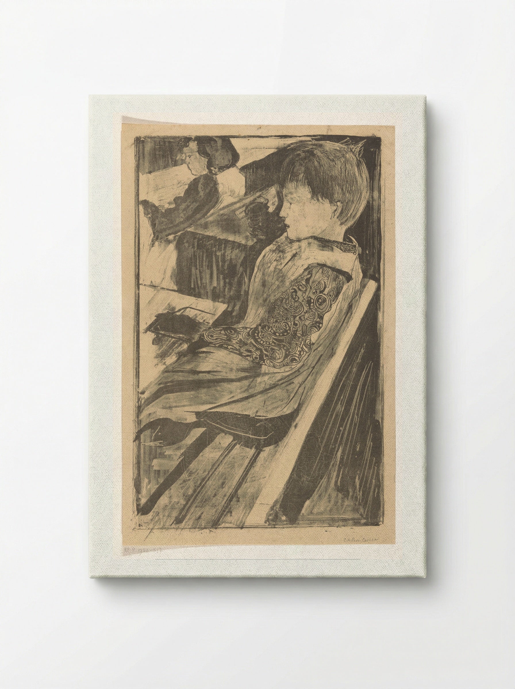 Kinderen in schoolbanken - Carel Adolph Lion Cachet - Canvas