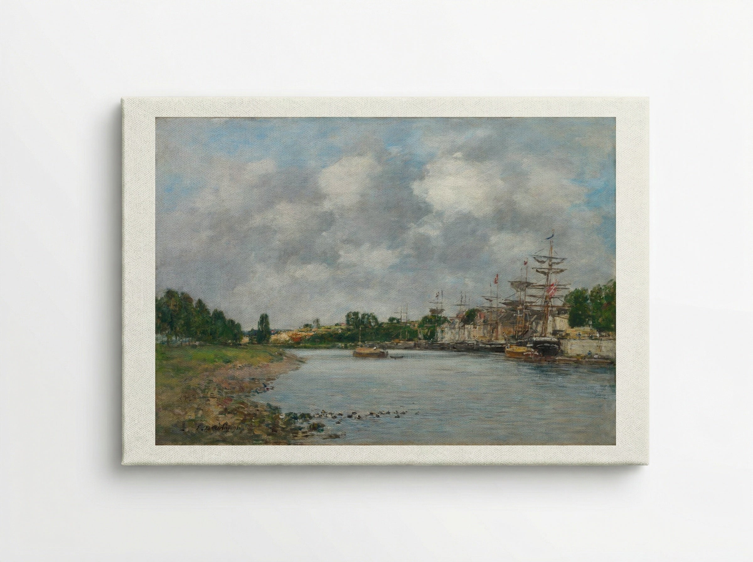 View of the Port of Saint-Valéry-sur-Somme - Eugène Boudin - Canvas