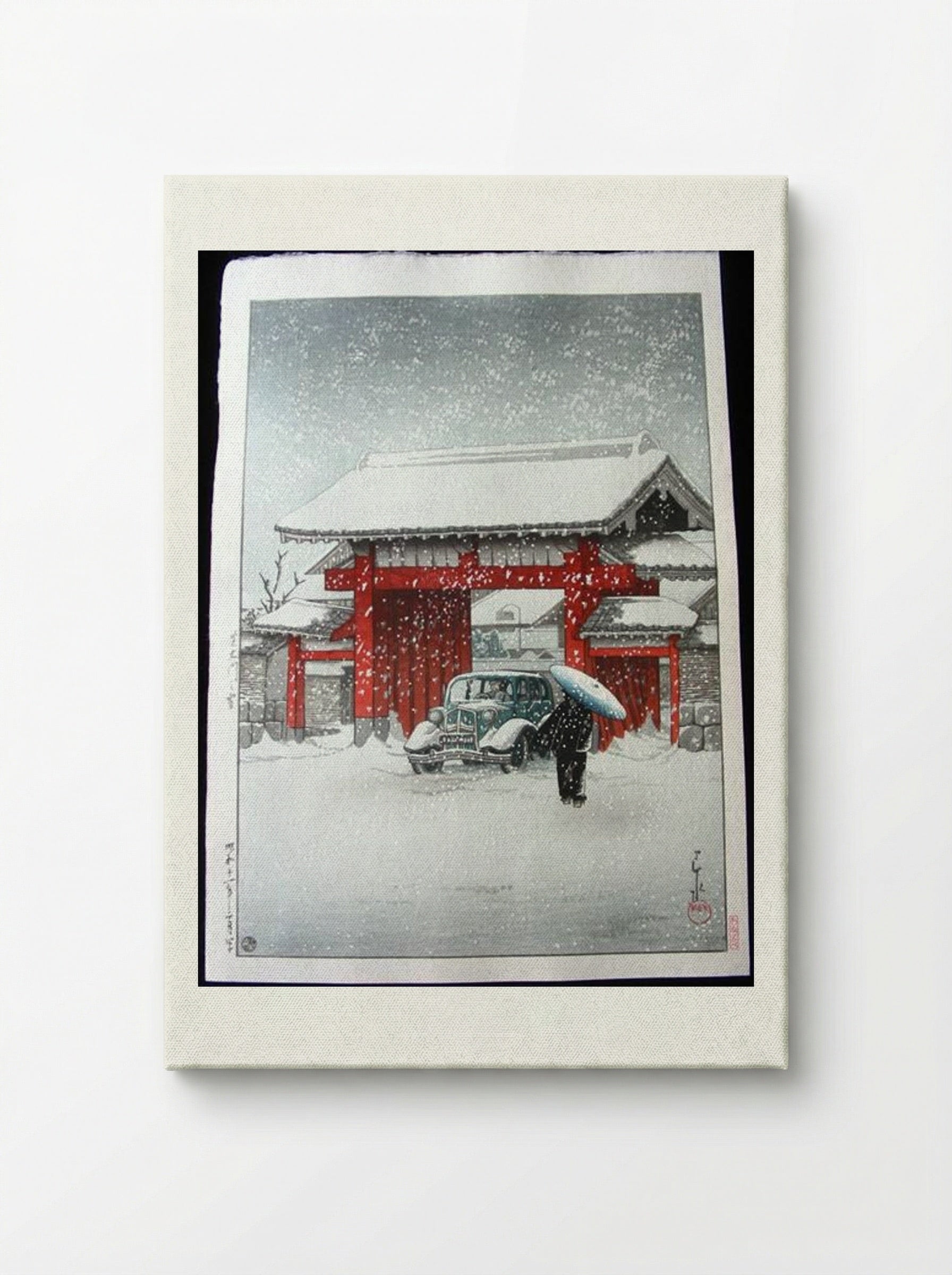Snow at Shiba Daimon - Hasui Kawase - Canvas