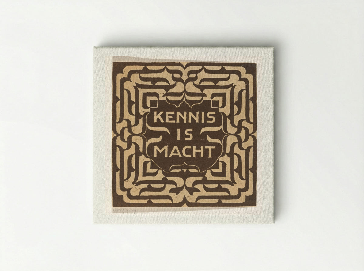 Kennis is macht - Carel Adolph Lion Cachet - Canvas