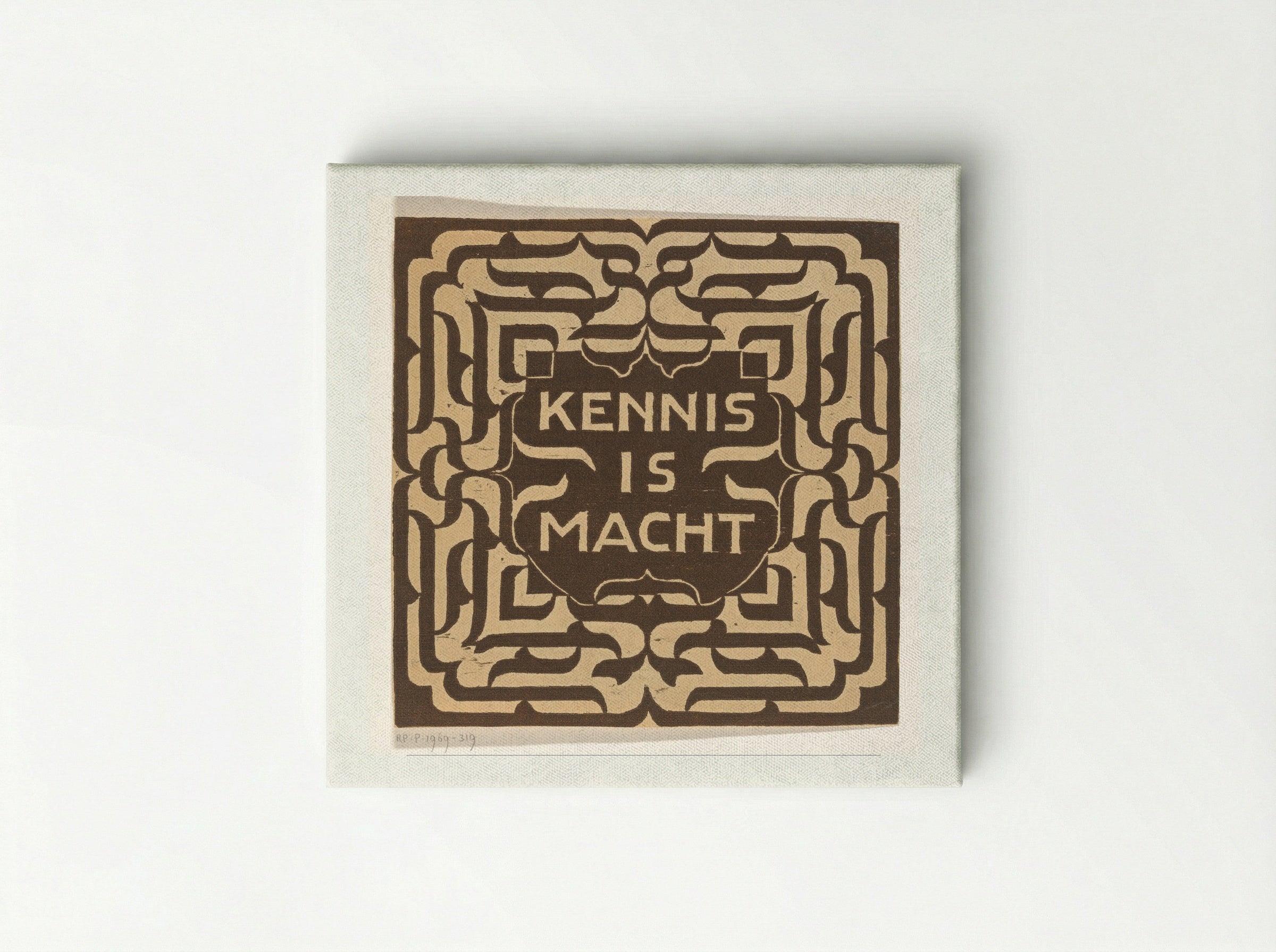 Kennis is macht - Carel Adolph Lion Cachet - Canvas
