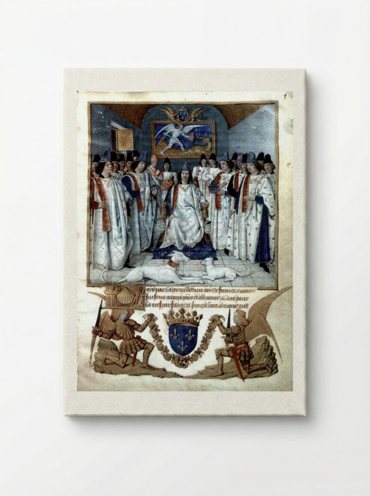 Louis XI presiding over the Chapter of the Order of Saint Michael - Jean Fouquet - Canvas