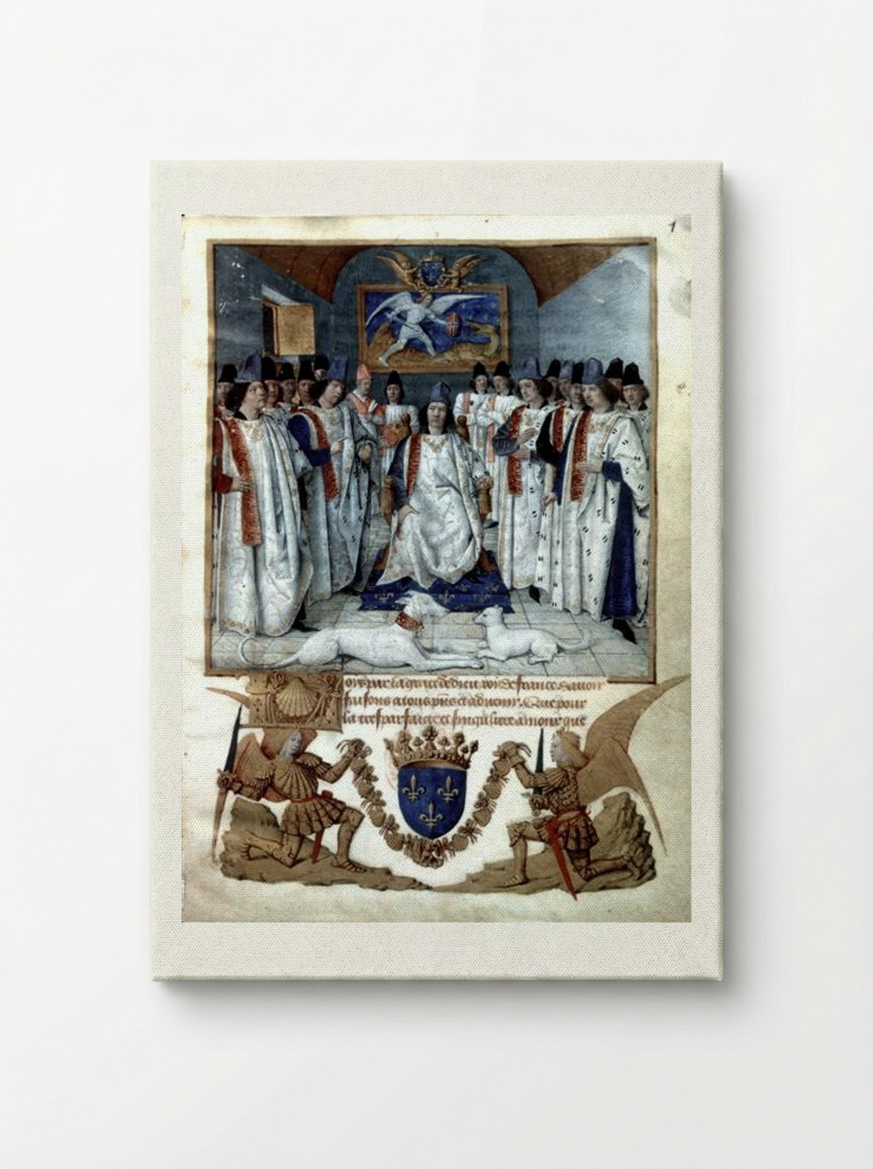 Louis XI presiding over the Chapter of the Order of Saint Michael - Jean Fouquet - Canvas
