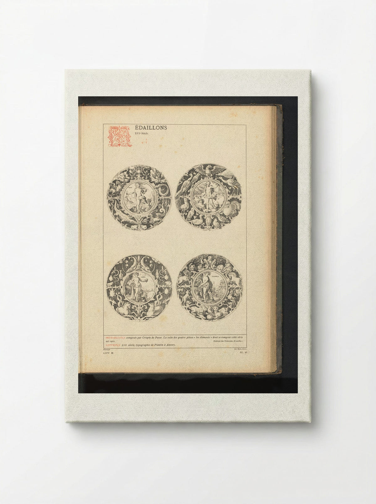 The Four Elements (Medallion Series) - Crispijn van de Passe (I) - Canvas