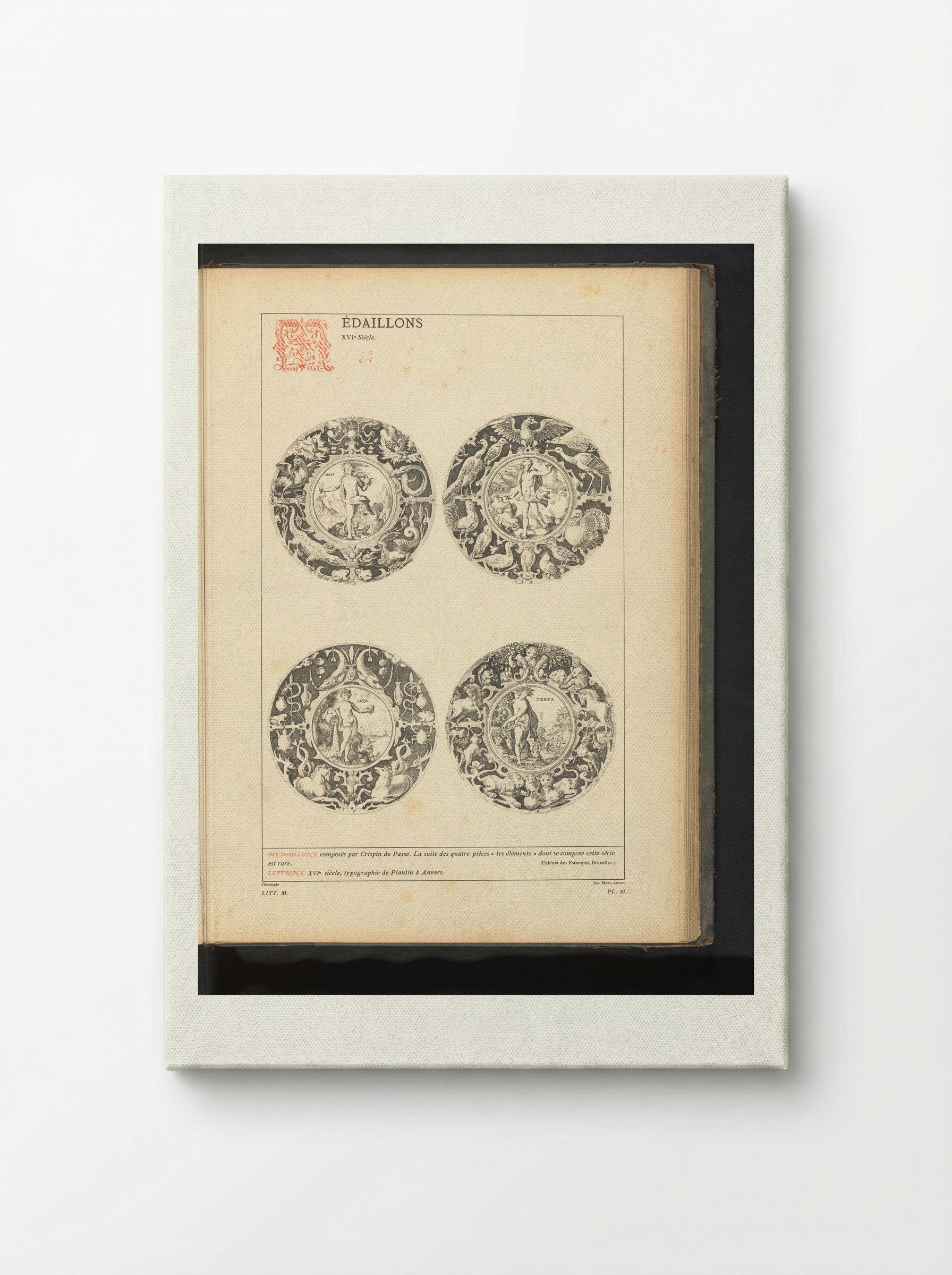 The Four Elements (Medallion Series) - Crispijn van de Passe (I) - Canvas