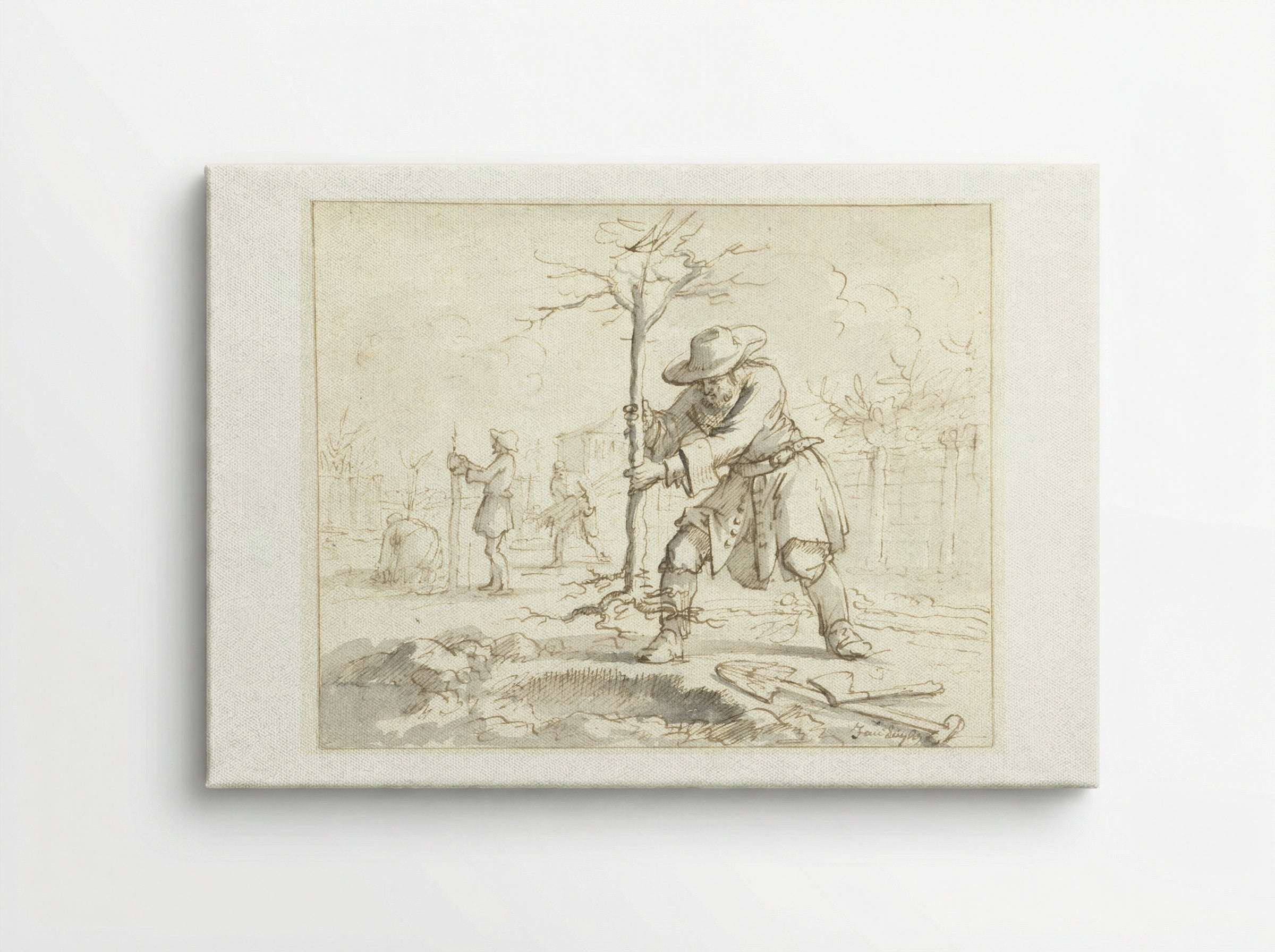 Het planten van bomen - Jan Luyken - Canvas