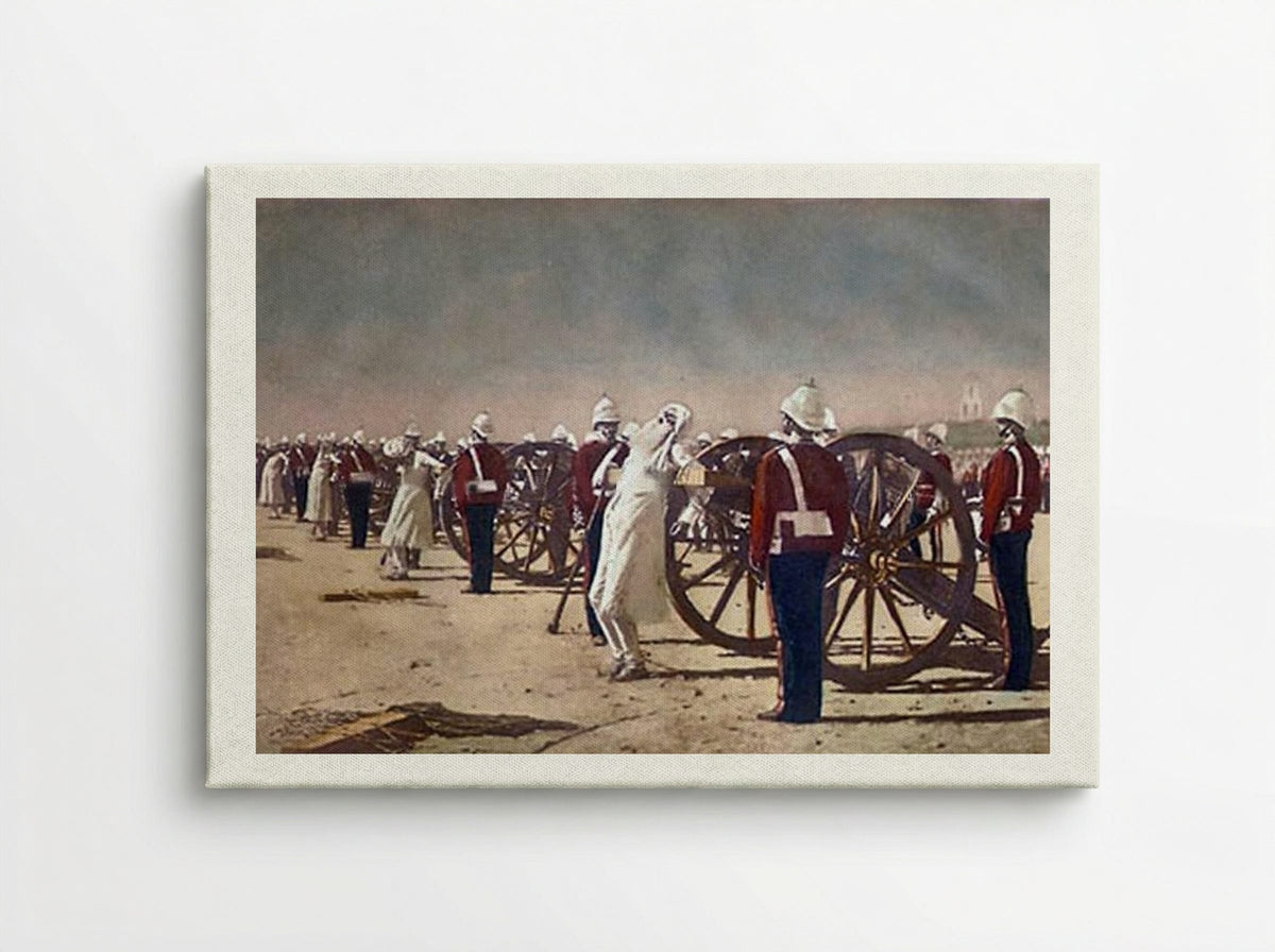 Blowing from Guns in British India - Vasily Vereshchagin - Canvas