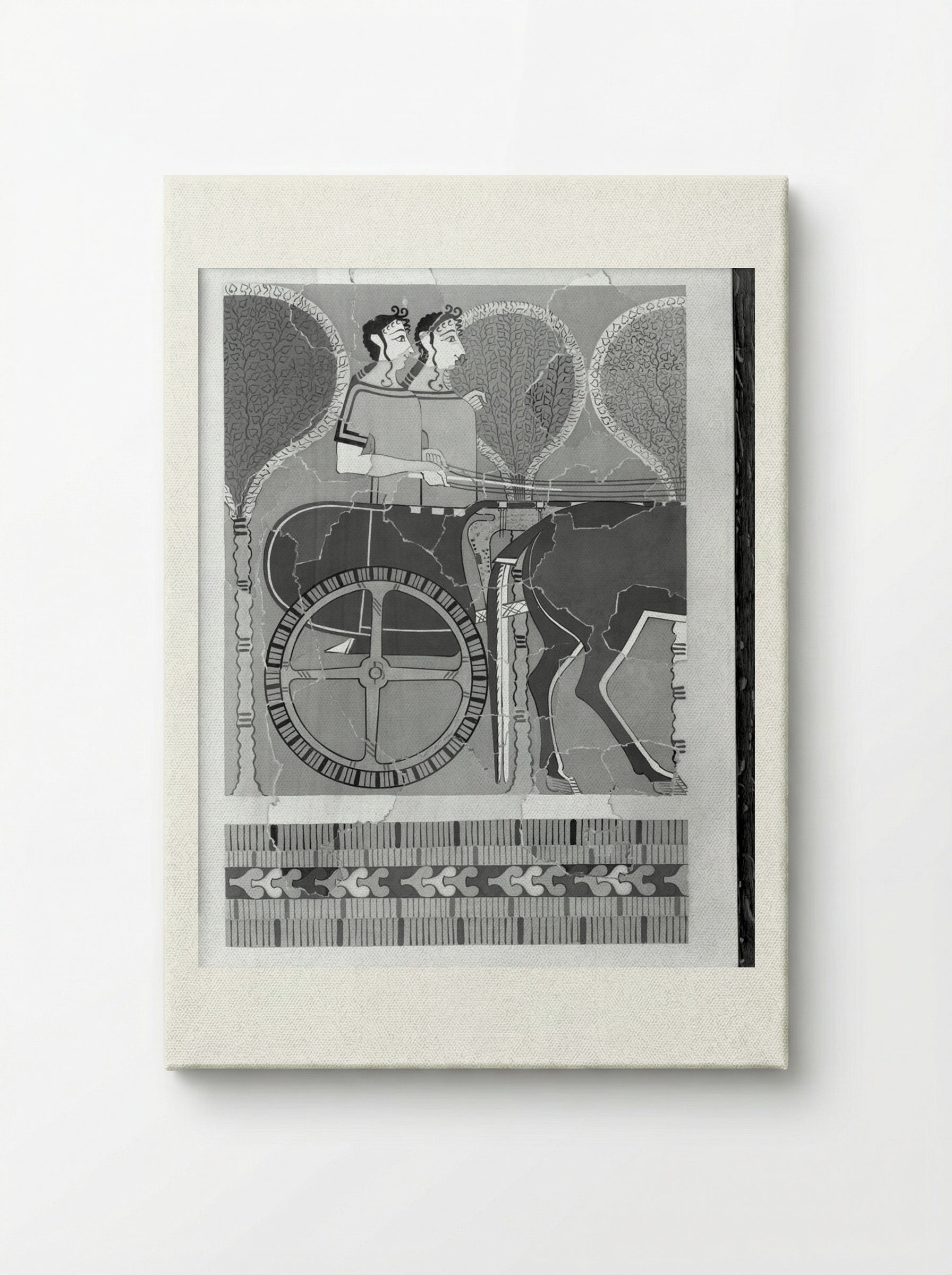 Women in a Chariot (after a fresco from the Palace of Tiryns) - Fine Art Print - Canvas