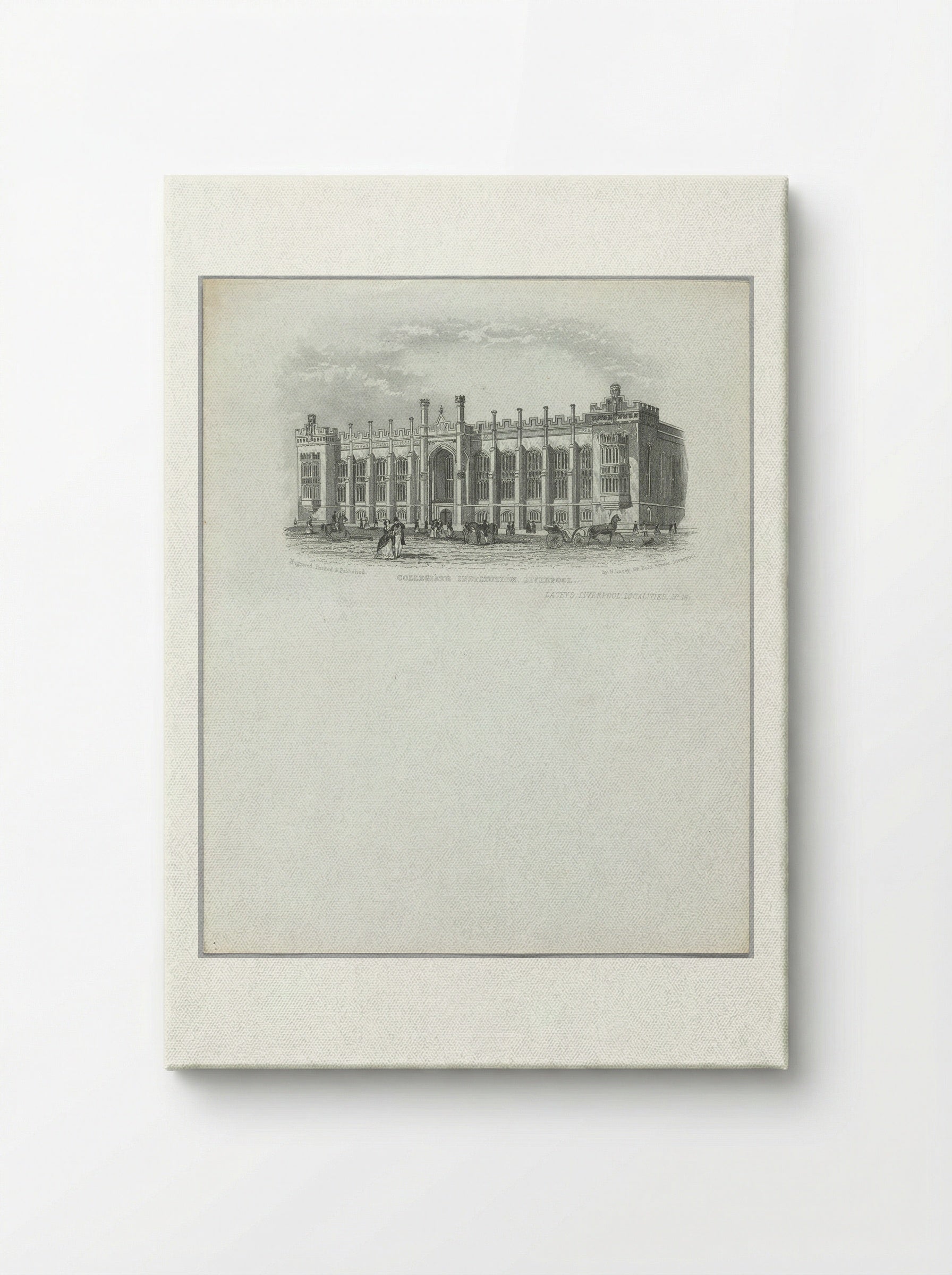Collegiate Institution, Liverpool - Fine Art Print - Canvas