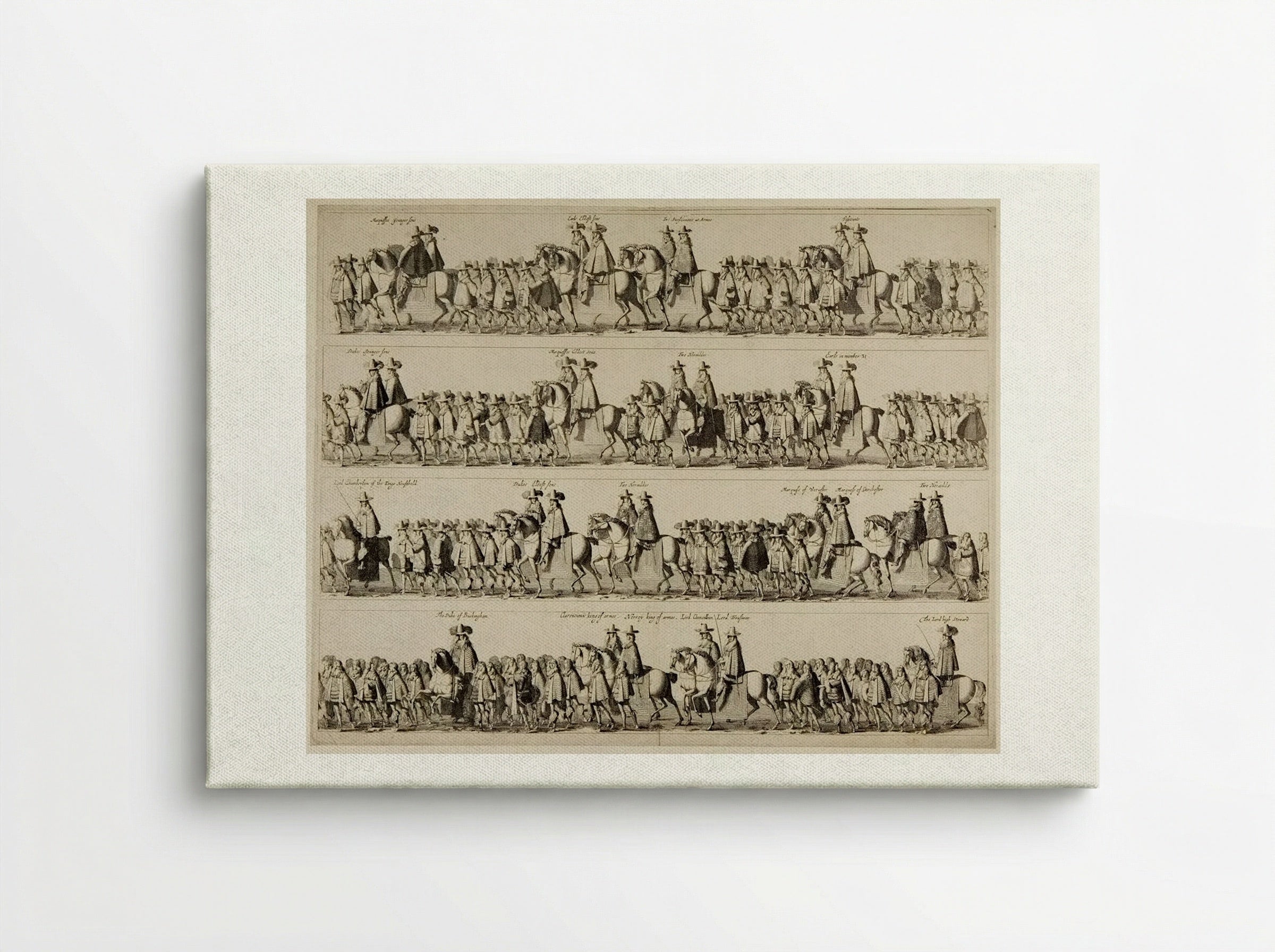 Coronation Procession of Charles II through London - Fine Art Print - Canvas