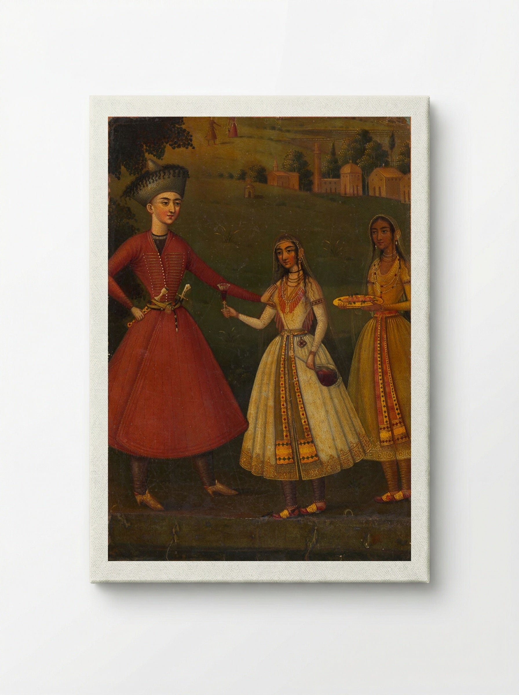 Courtier Refusing Wine from Indian Courtesans - Unknown Artist - Canvas