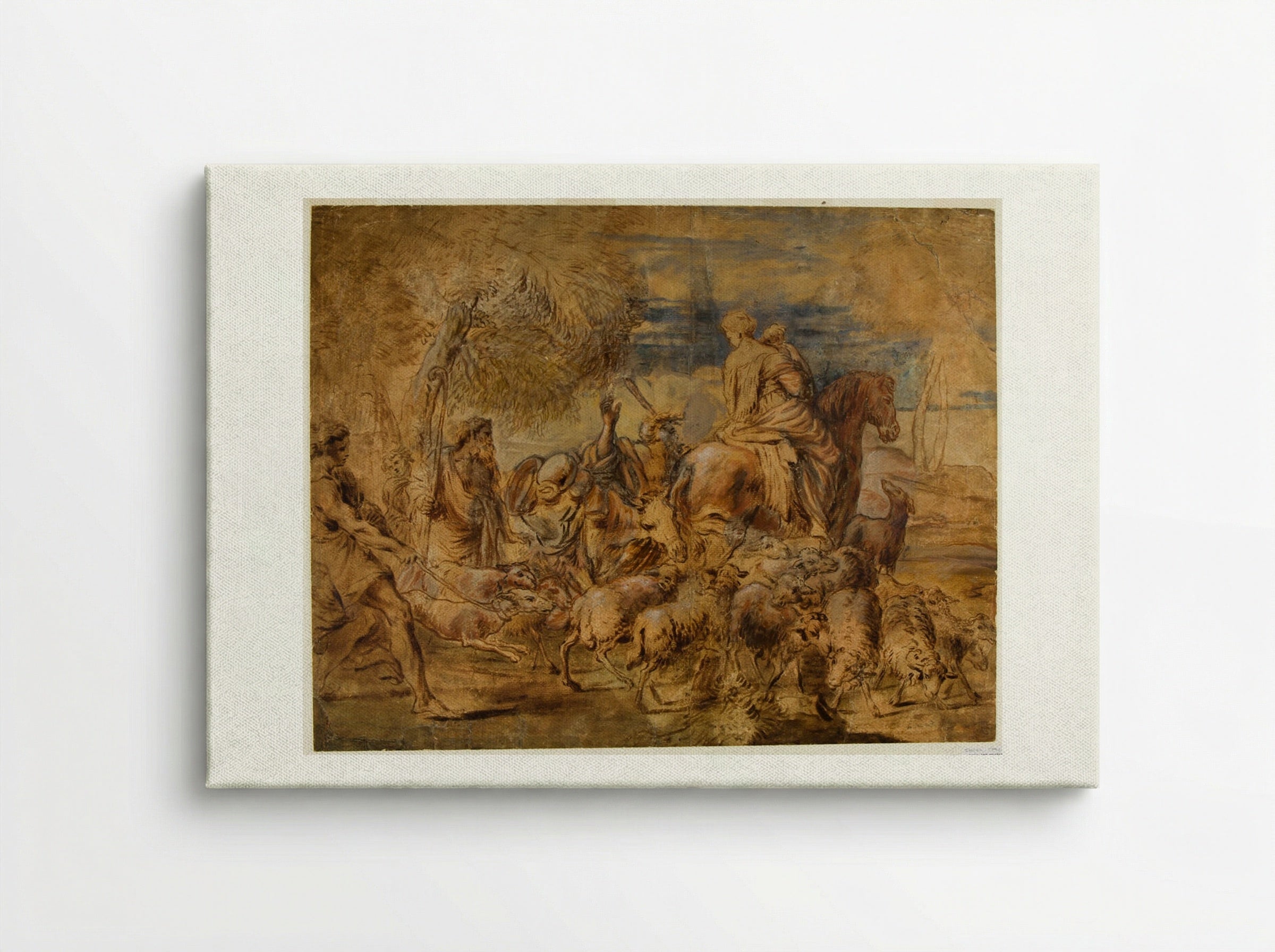 The Family of Jacob - Giovanni Benedetto Castiglione - Canvas