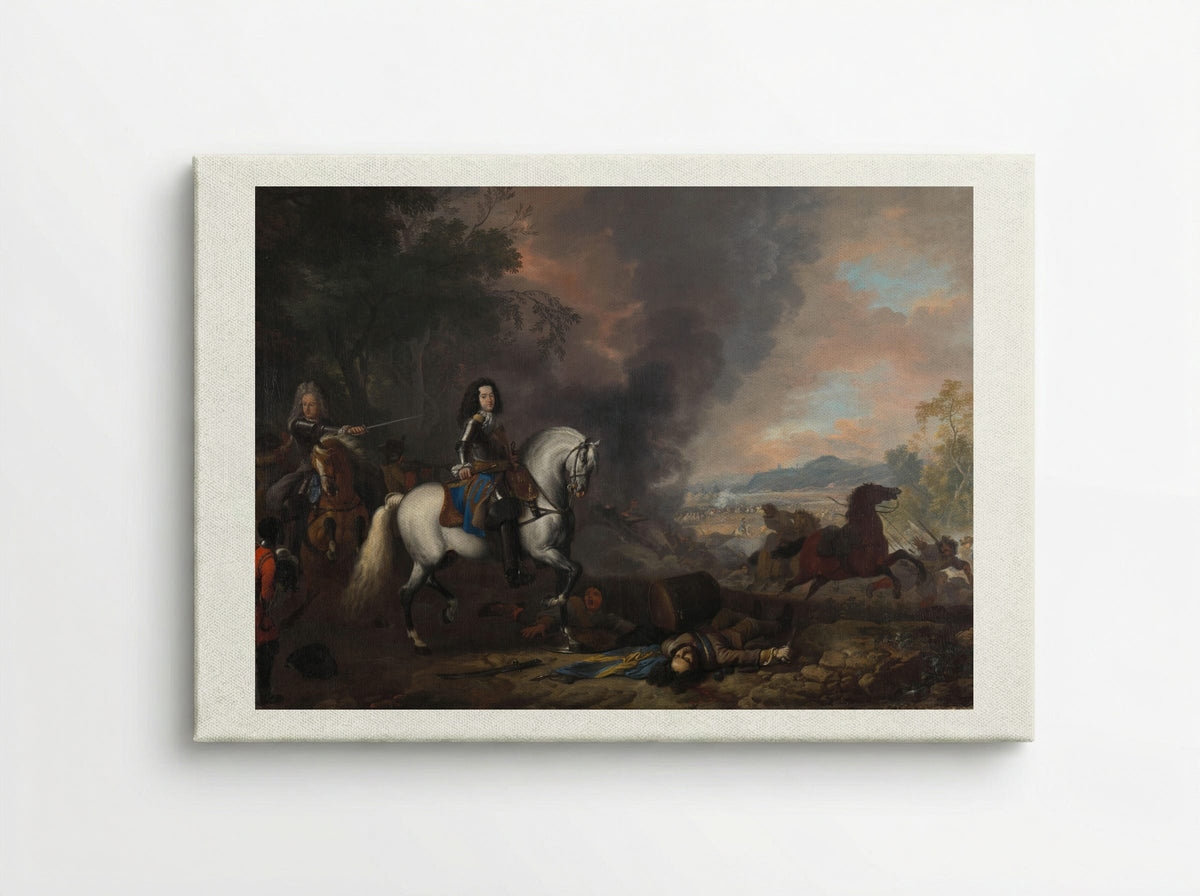 Hendrik Casimir II, Prince of Nassau-Dietz, at a Battle - Jan van Huchtenburg - Canvas