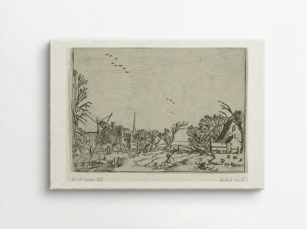Het dorp (The Village) - Esaias van de Velde - Canvas