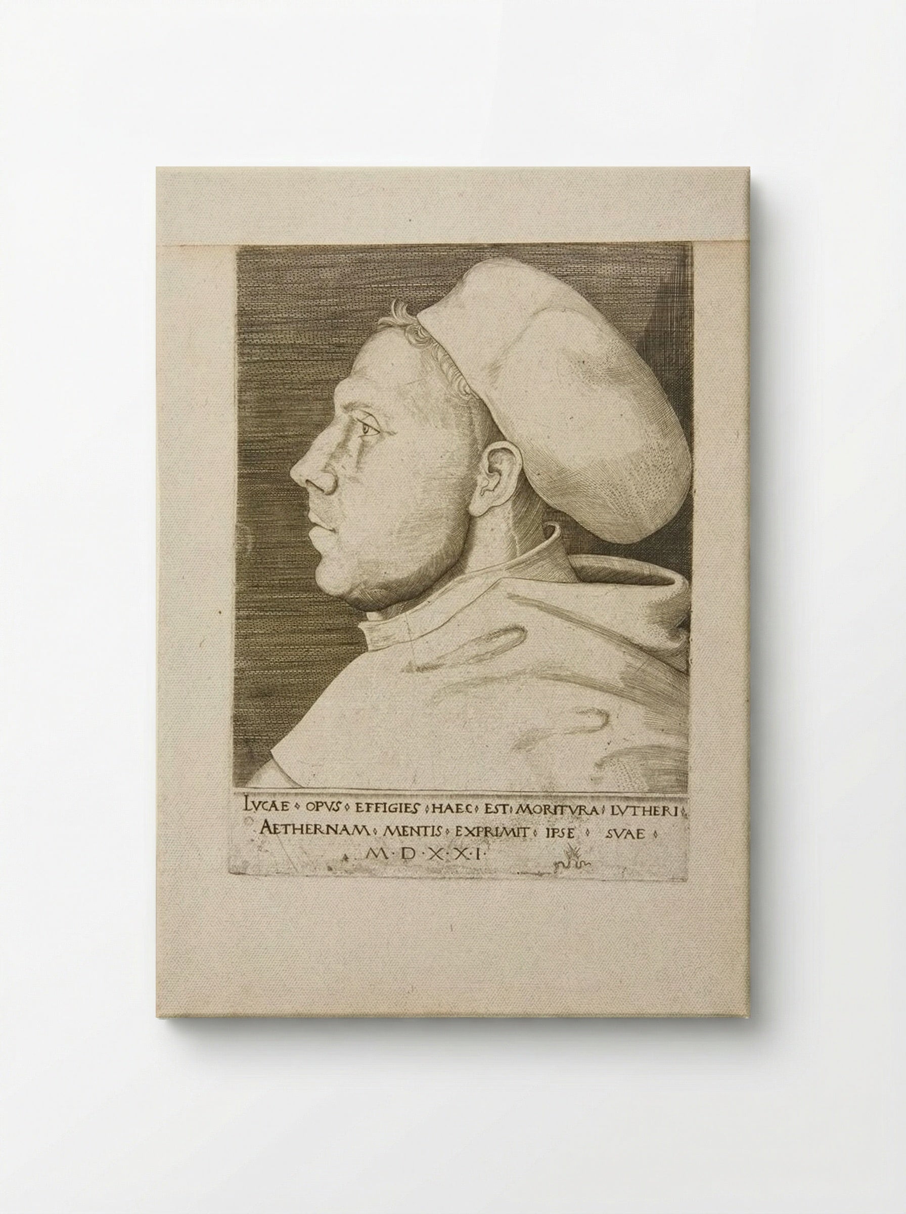 Martin Luther as an Augustinian Friar, with Cap - Lucas Cranach the Elder - Canvas