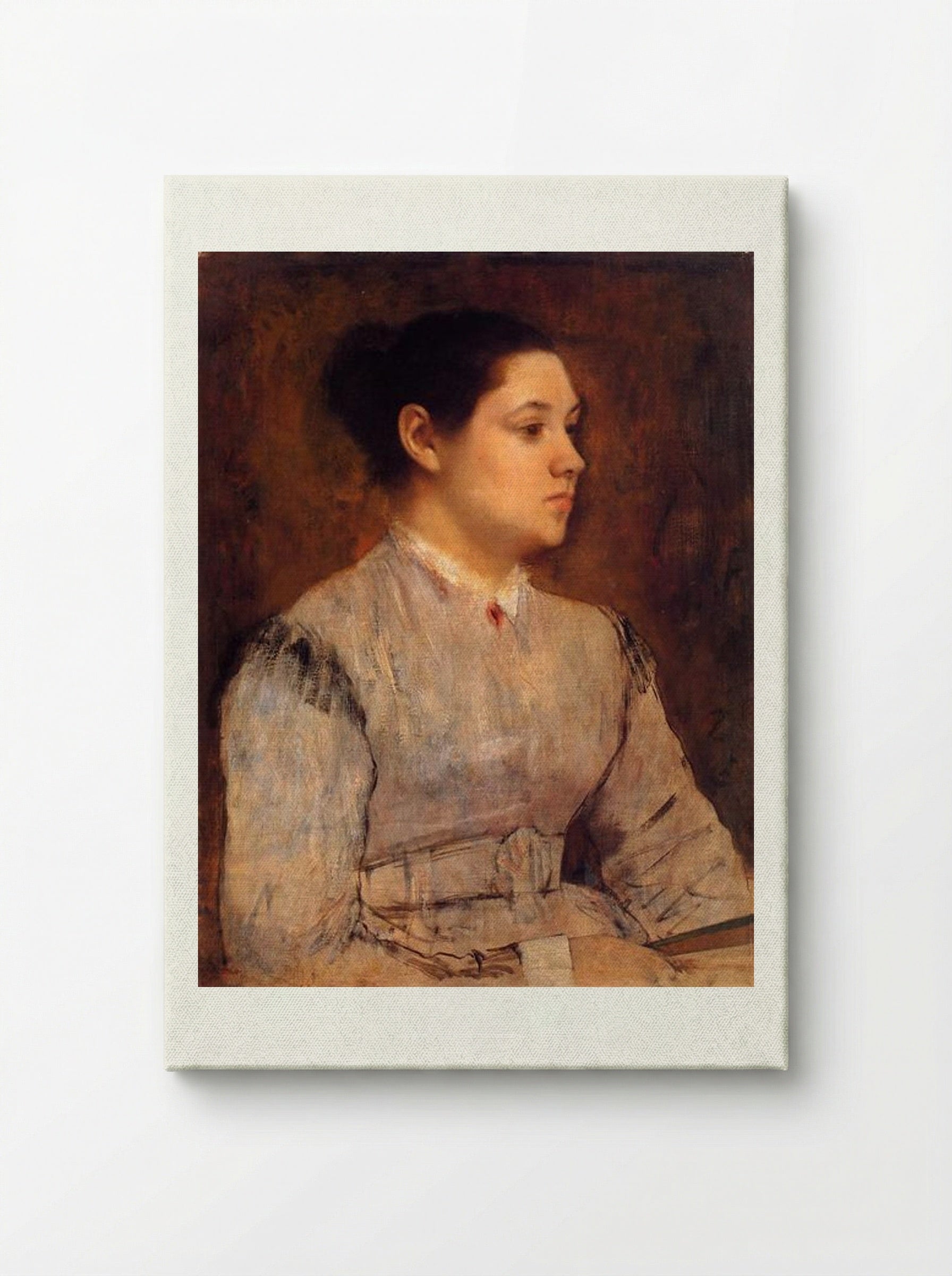 Portrait of a Young Woman - Edgar Degas - Canvas