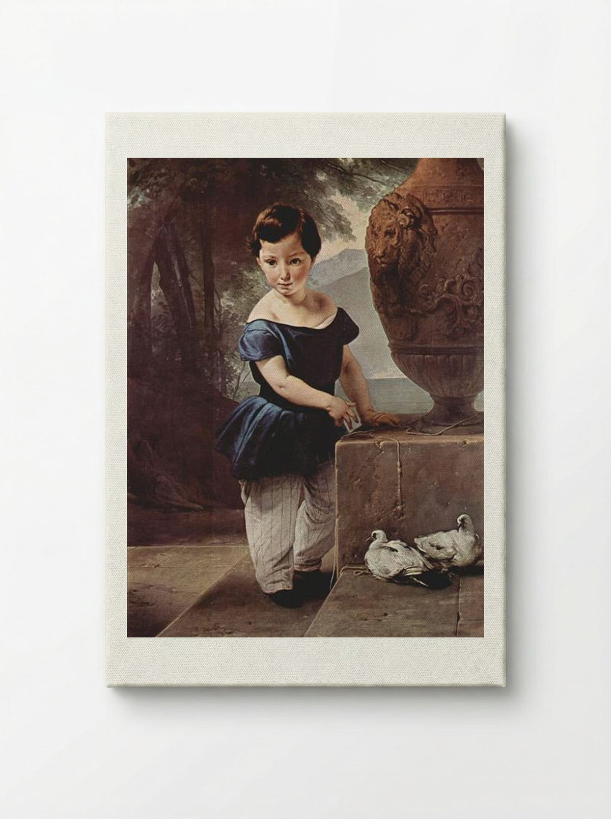 Portrait of Don Giulio Vigoni as a child - Francesco Hayez - Canvas