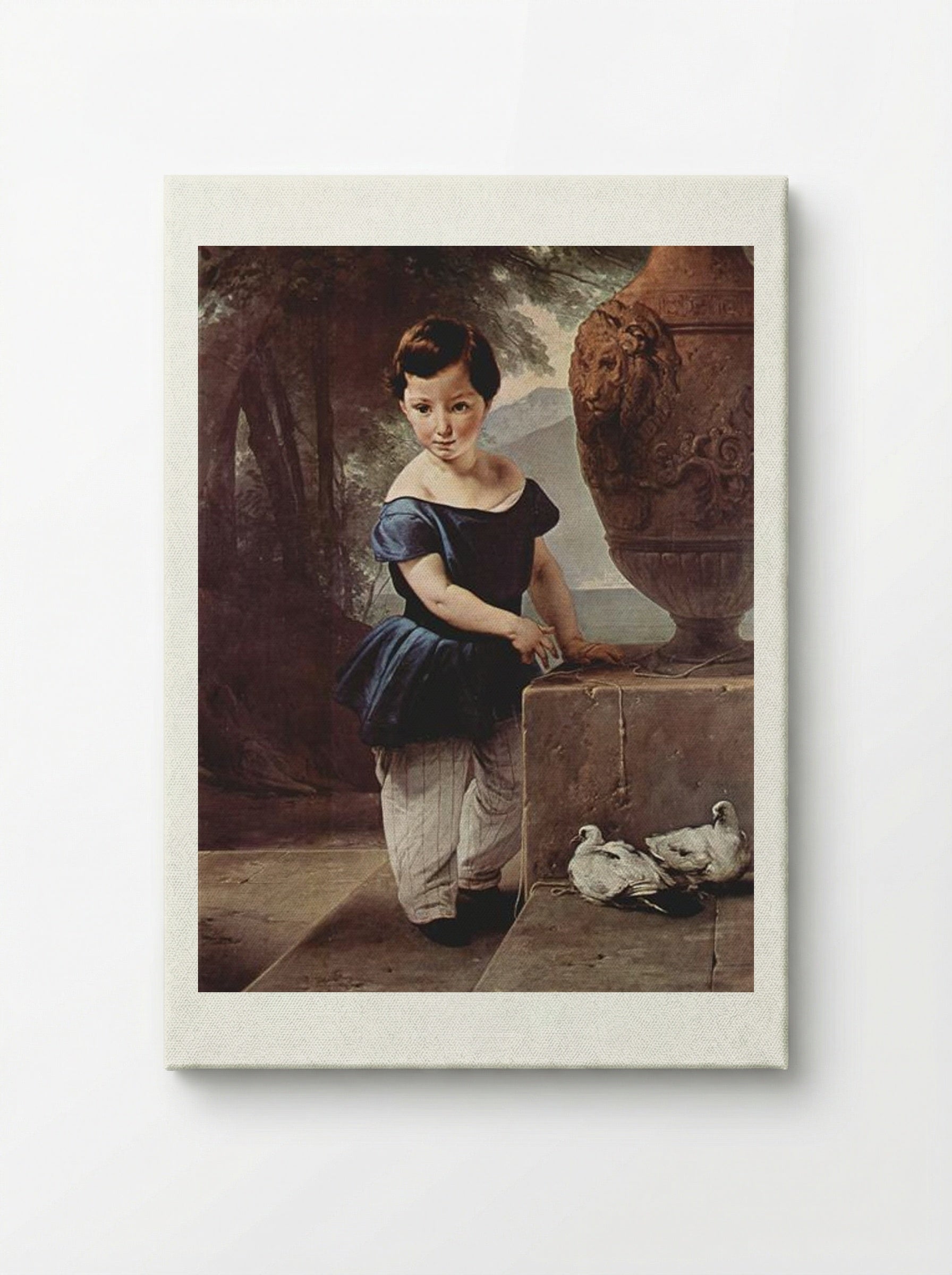Portrait of Don Giulio Vigoni as a child - Francesco Hayez - Canvas