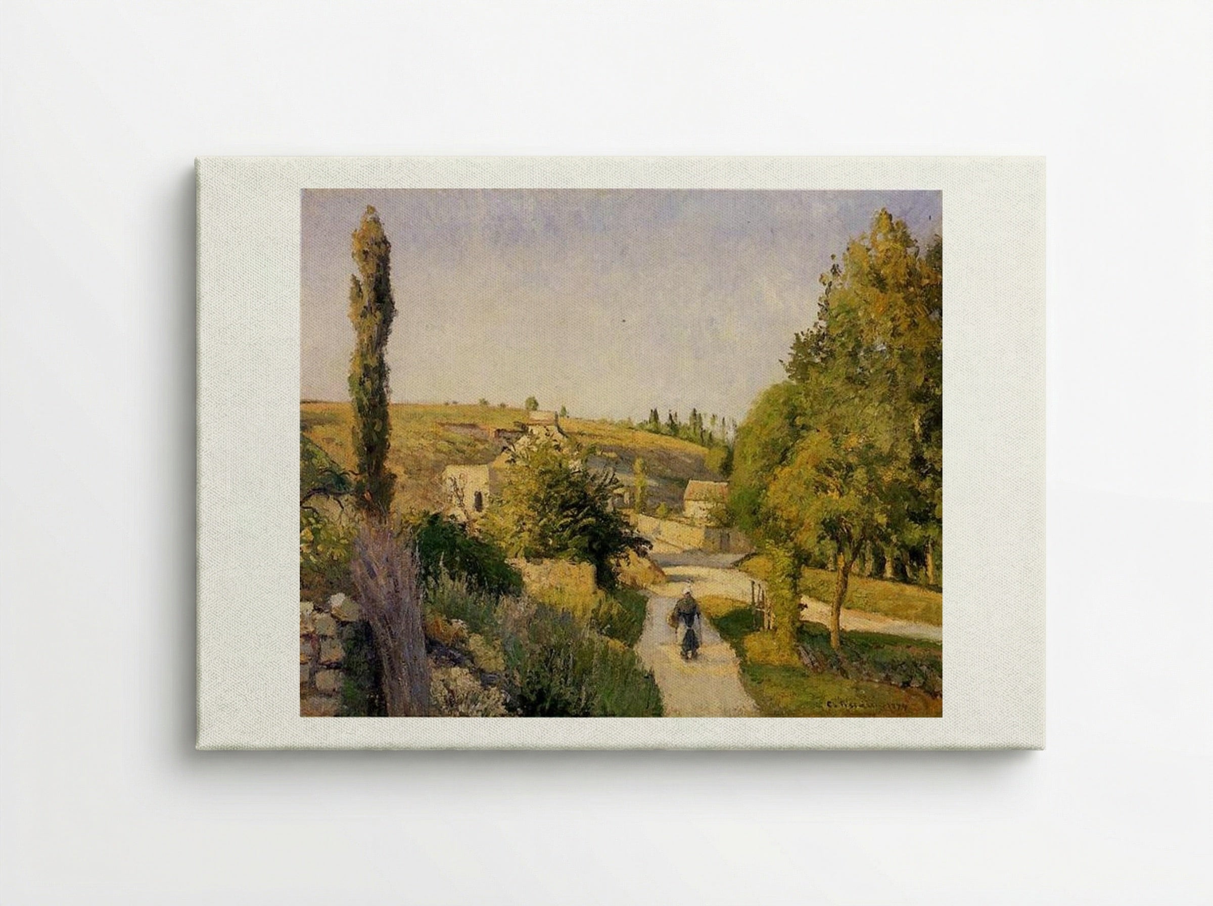 Landscape at l'Hermitage, Pontoise - Camille Pissarro - Canvas