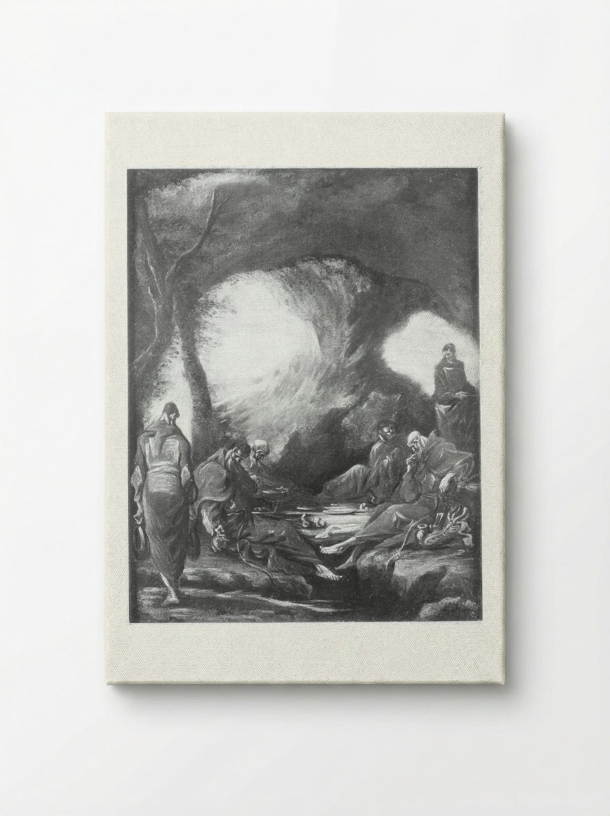 Monks in a Grotto - Alessandro Magnasco - Canvas