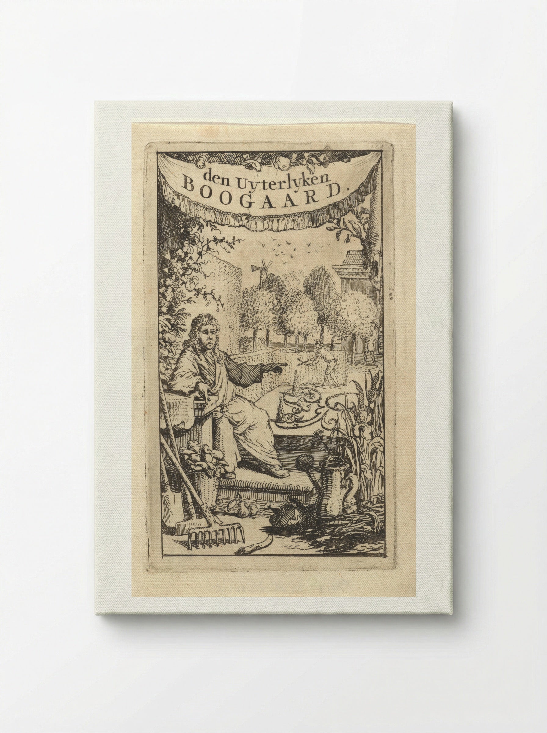 Man in een tuin - Vincent Laurensz. van der Vinne (II) - Canvas
