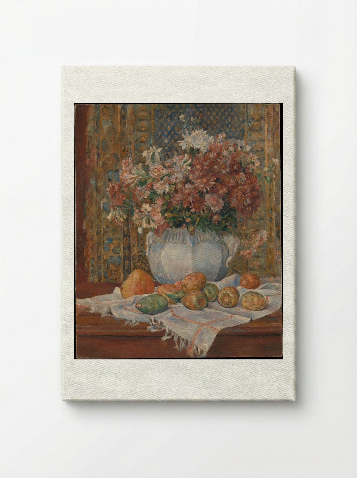 Still Life with Flowers and Prickly Pears - Auguste Renoir - Canvas