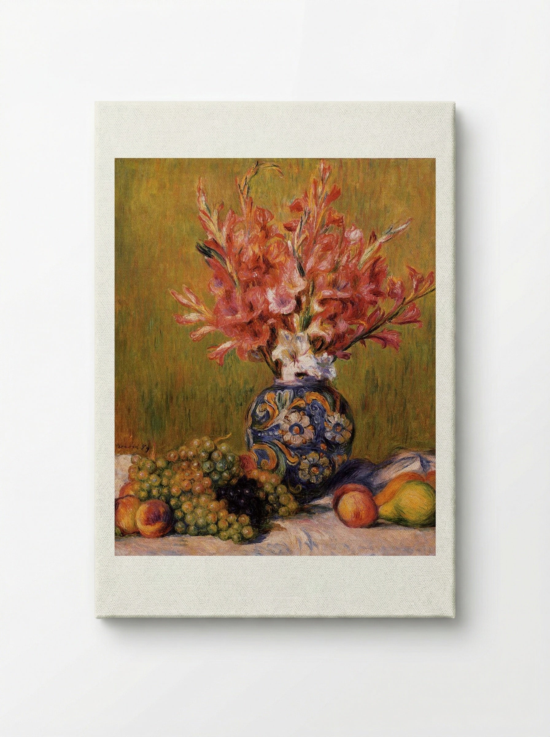 Gladioli in a Vase - Auguste Renoir - Canvas