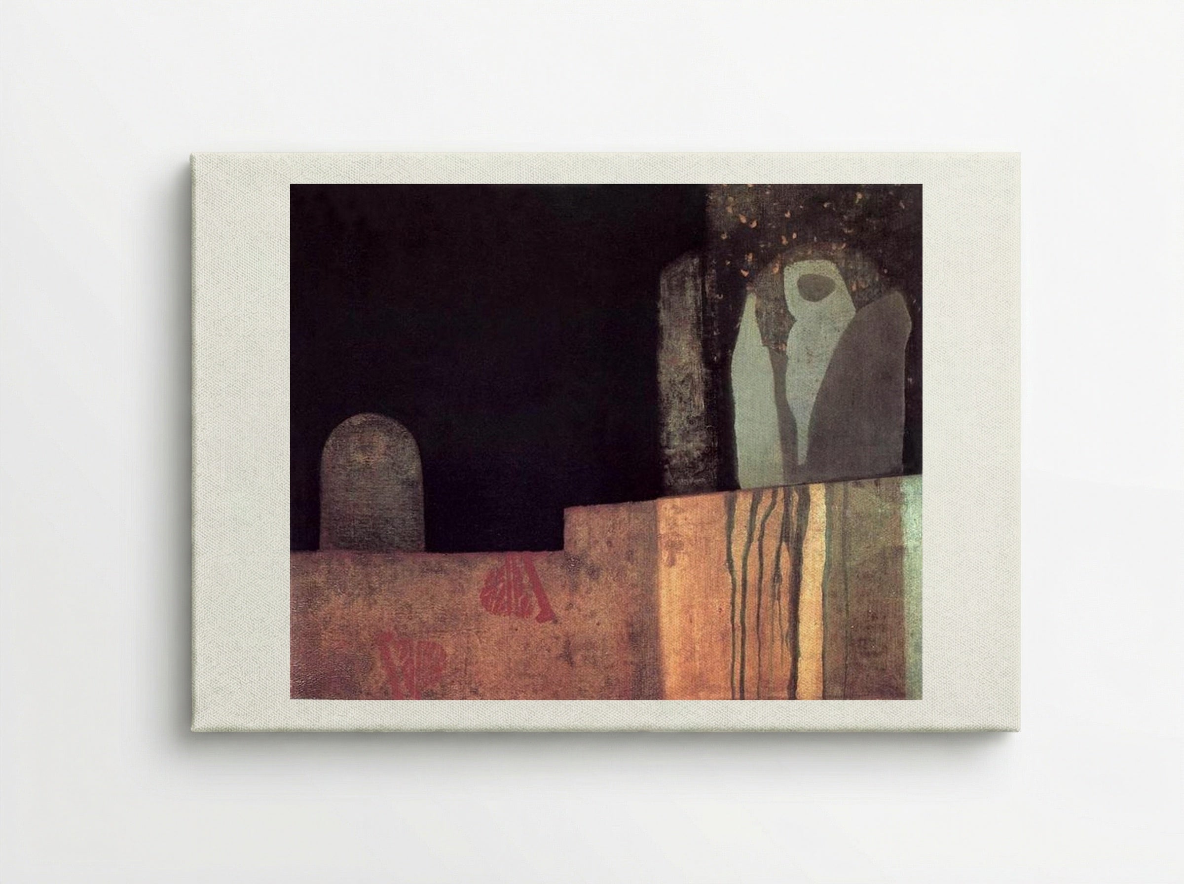 Statue in a Cemetery - Endre Bálint - Canvas