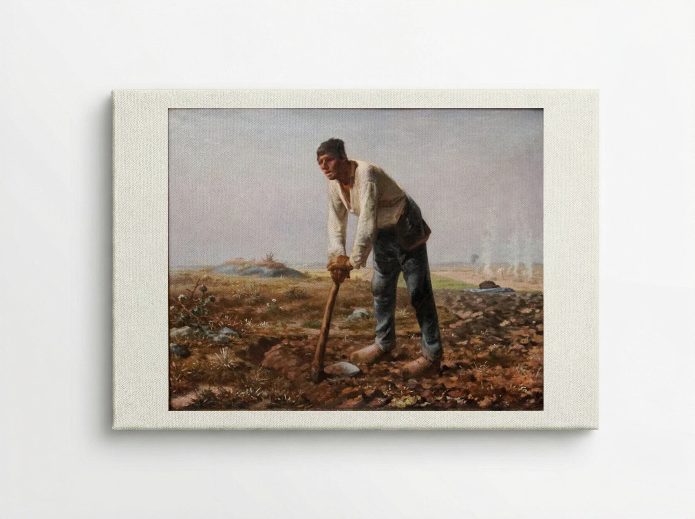 The Man with the Hoe - Jean-François Millet - Canvas