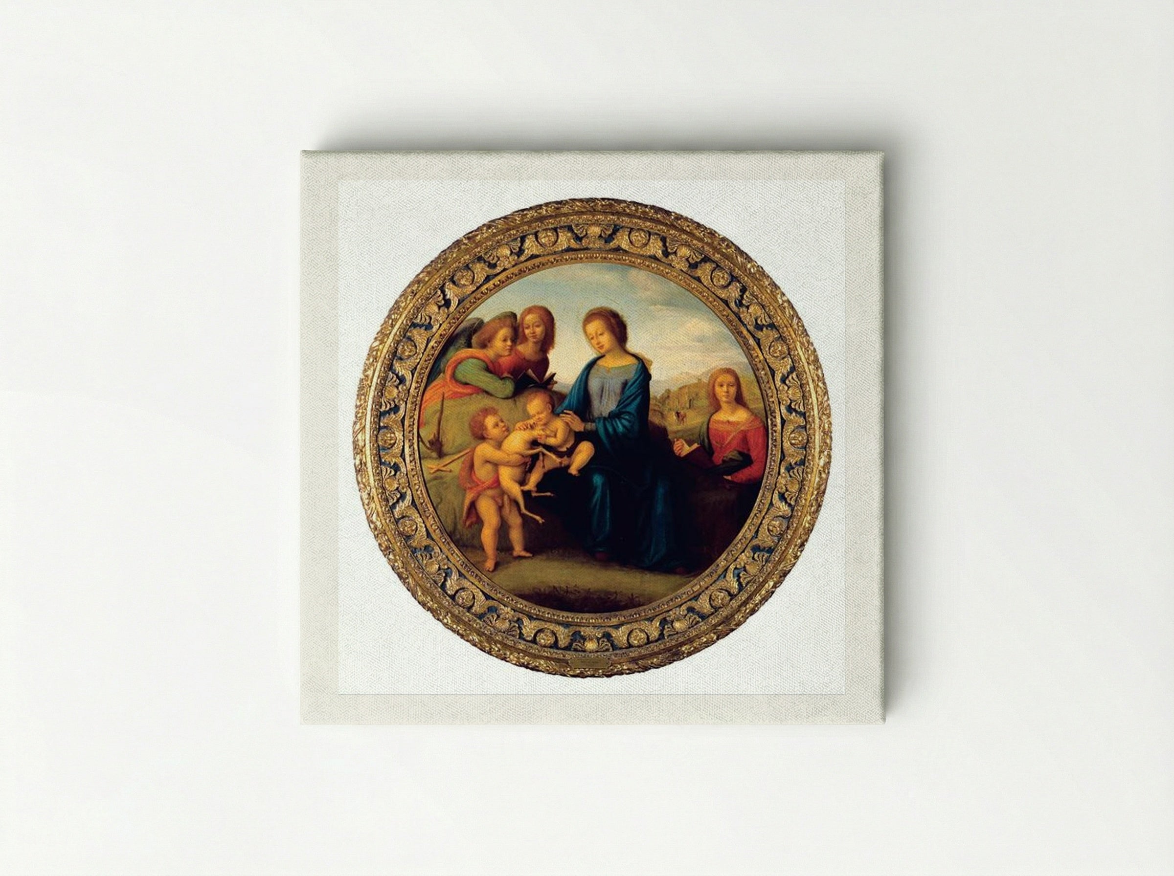 Madonna and Child with Saints and Angels - Piero di Cosimo - Canvas