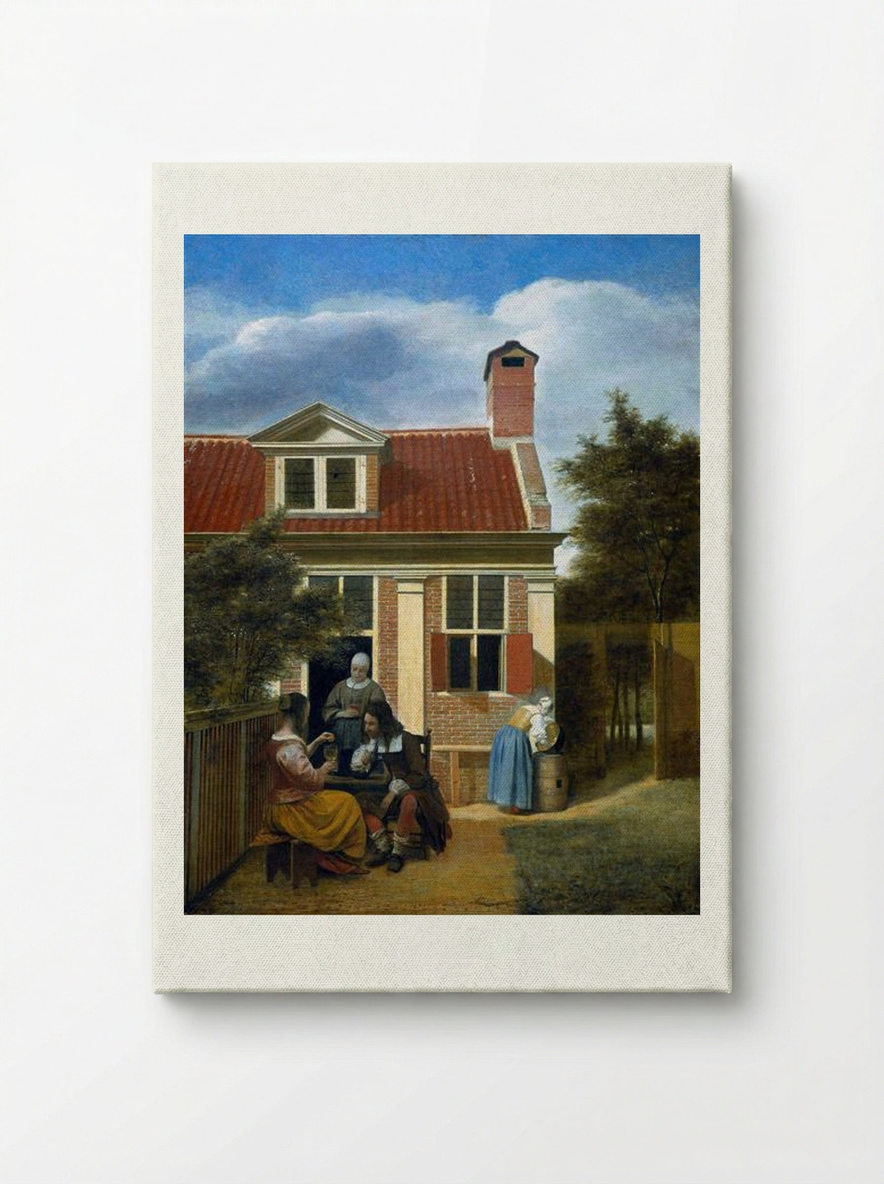 Company in a Garden - Pieter de Hooch - Canvas