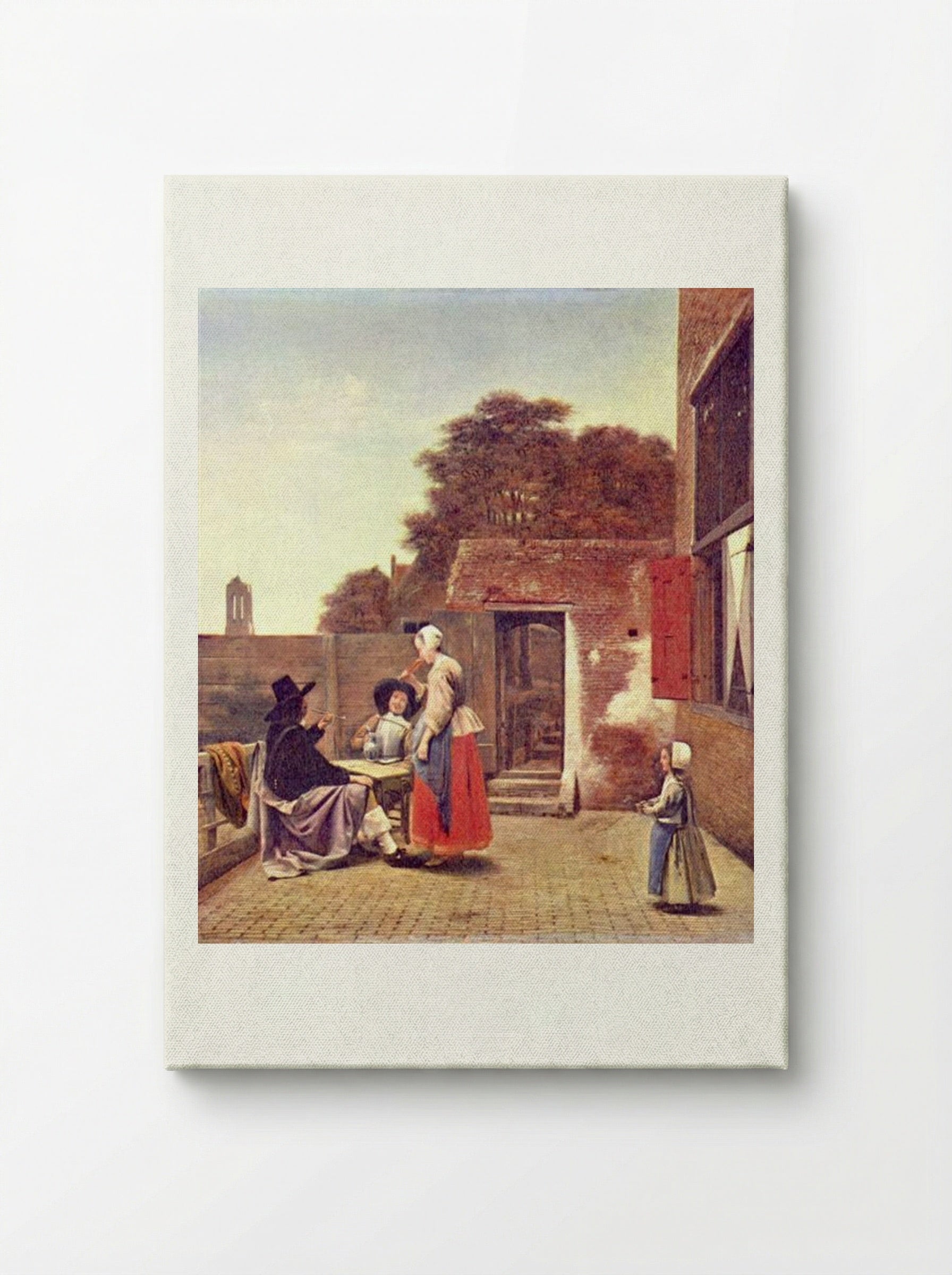 A Dutch Courtyard - Pieter de Hooch - Canvas