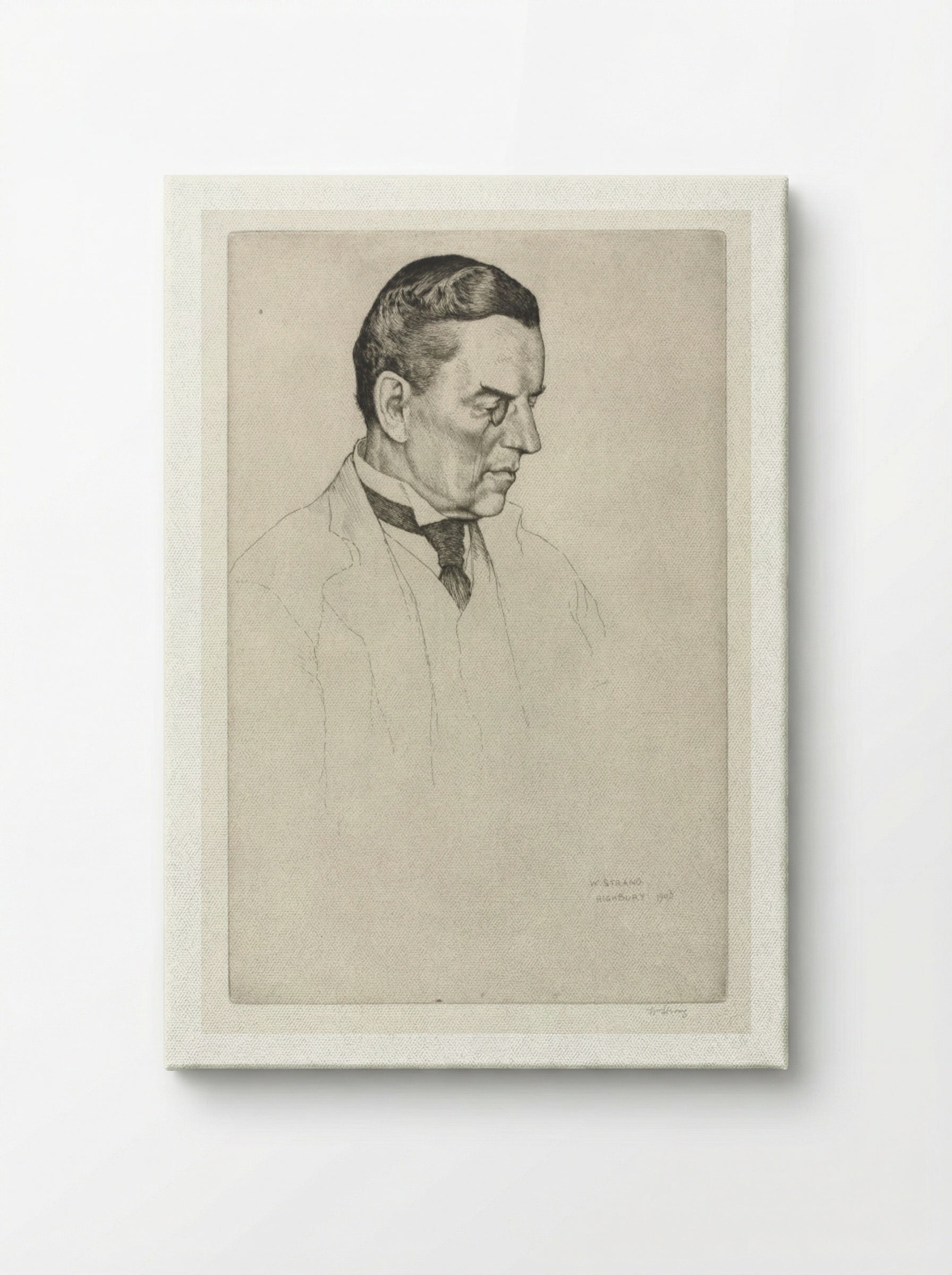The Right Honorable Joseph Austen Chamberlain - William Strang - Canvas