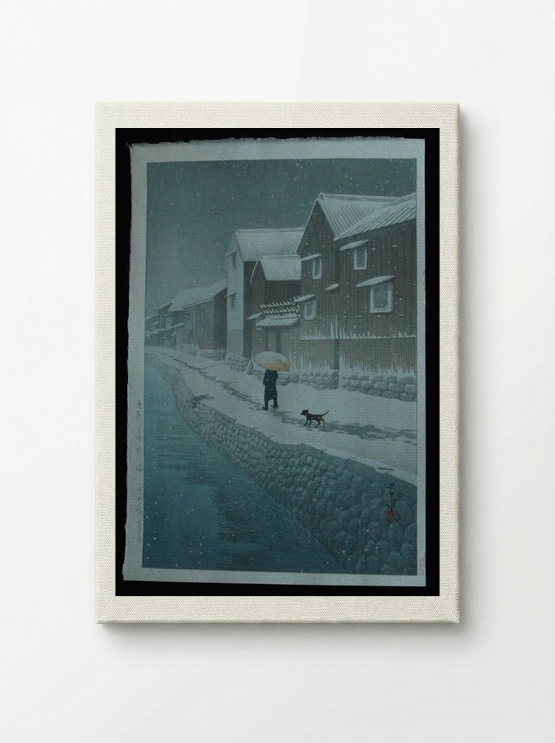 Snow at Shinkawabata - Hasui Kawase - Canvas