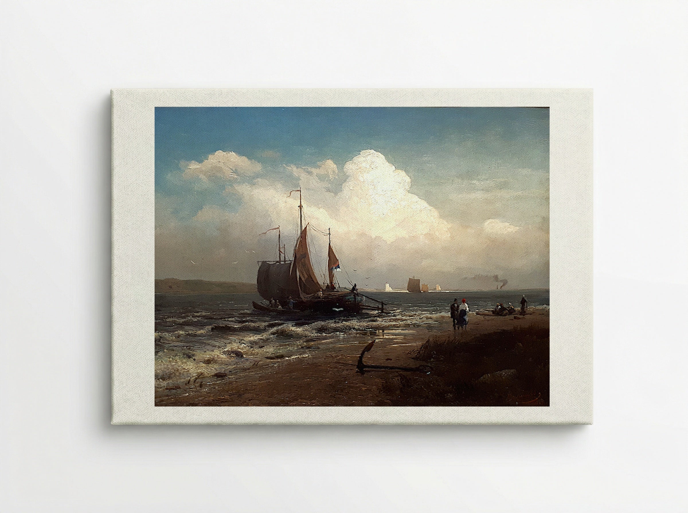 On the River. Windy Day - Fyodor Vasilyev - Canvas