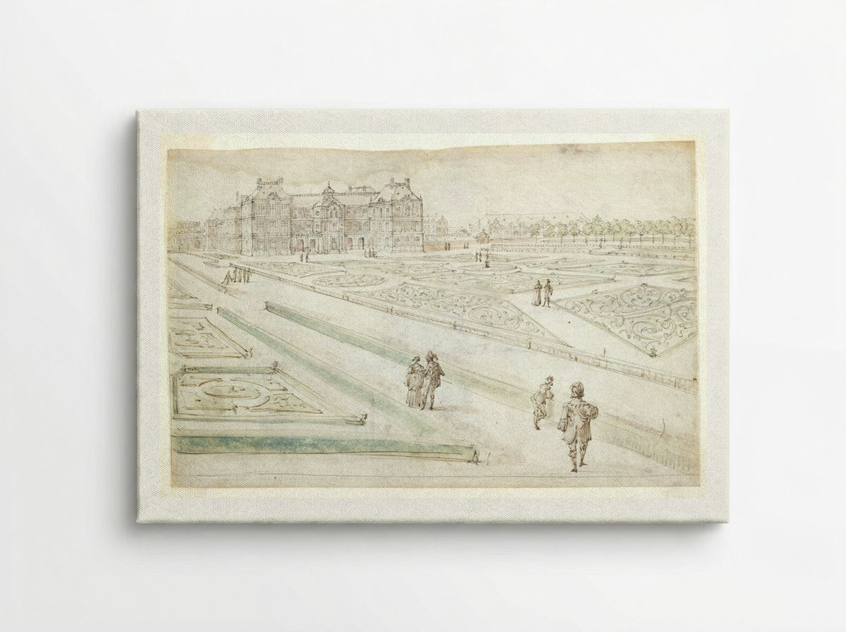 View of the Luxembourg Palace from the Grand Parterre - Israël Silvestre - Canvas