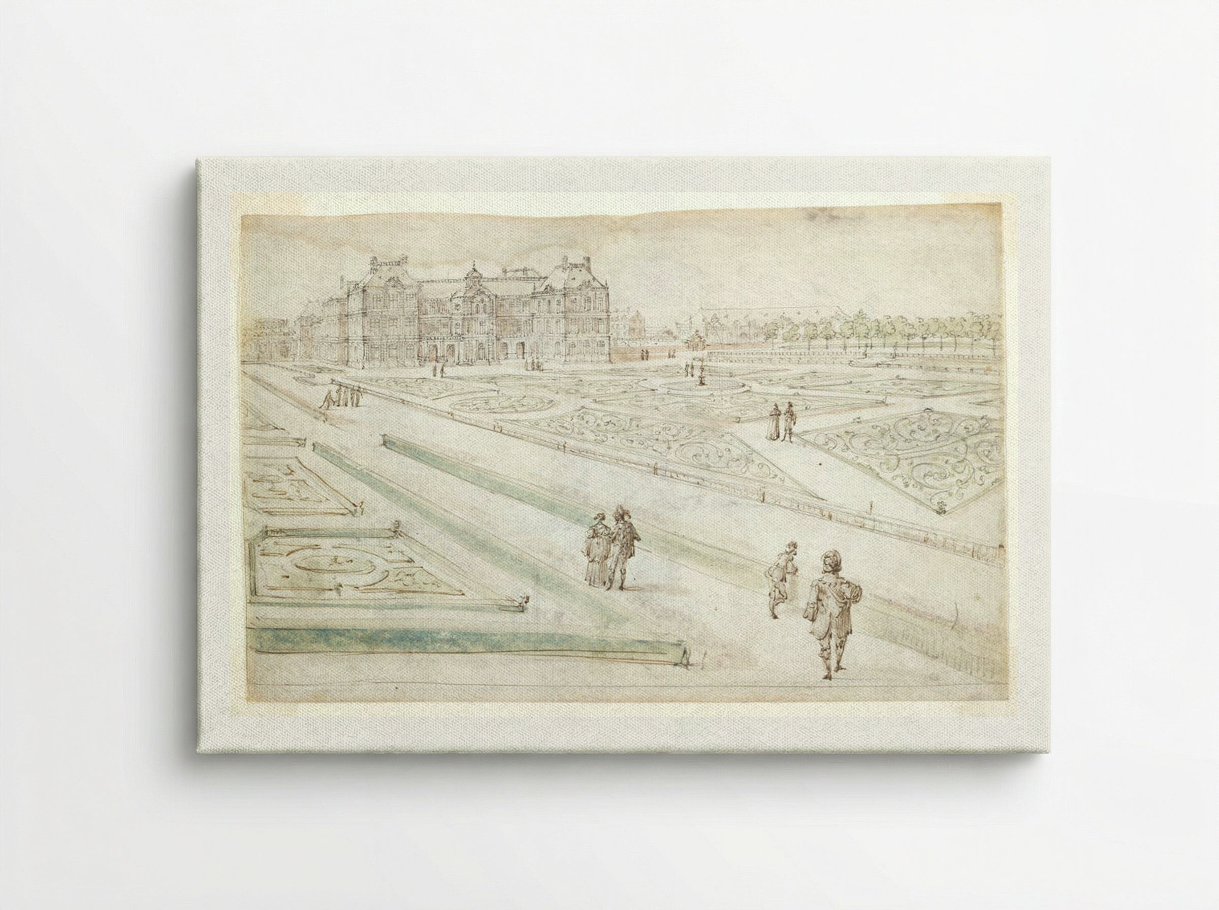 View of the Luxembourg Palace from the Grand Parterre - Israël Silvestre - Canvas