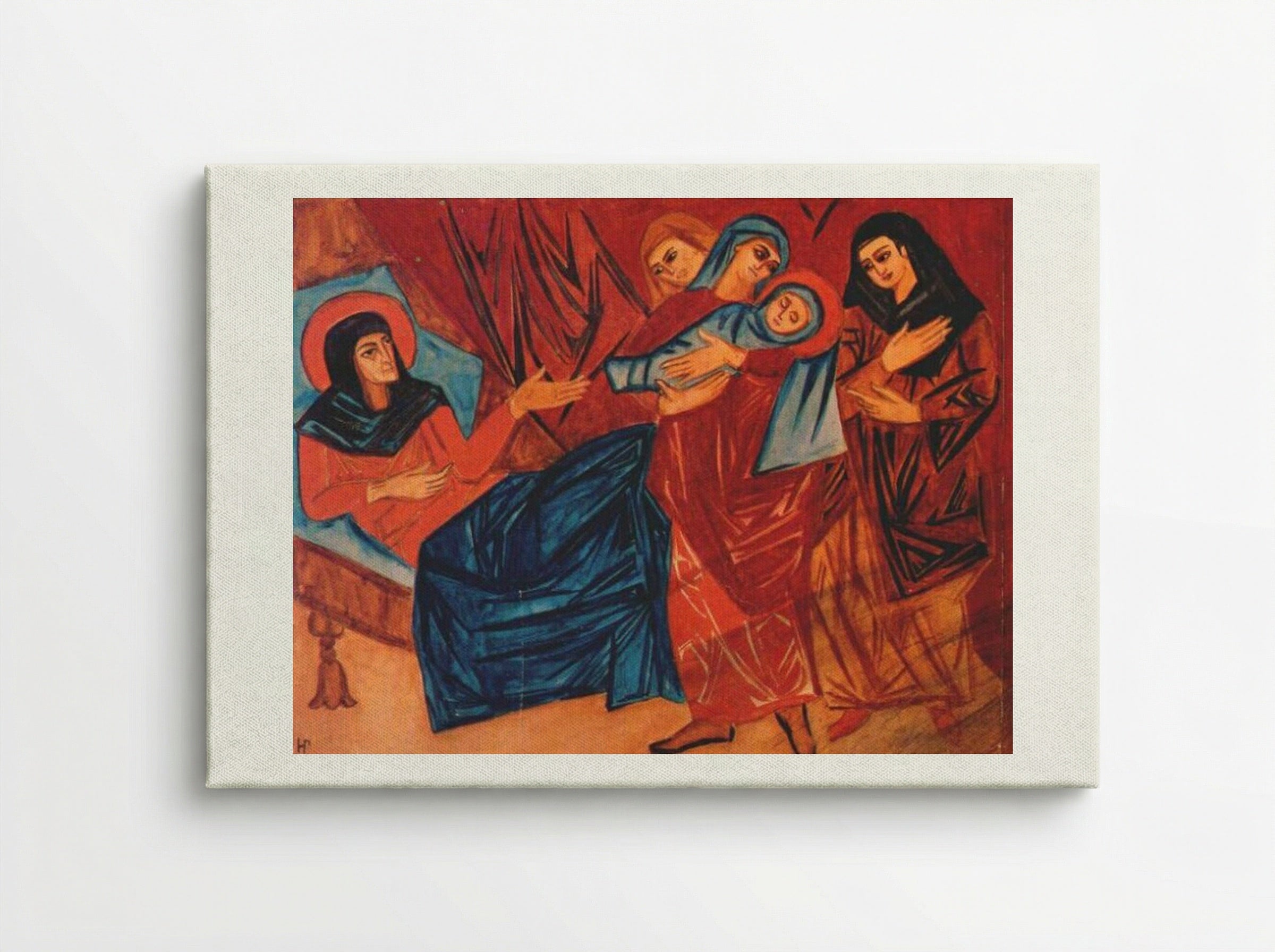 Nativity - Natalia Goncharova - Canvas